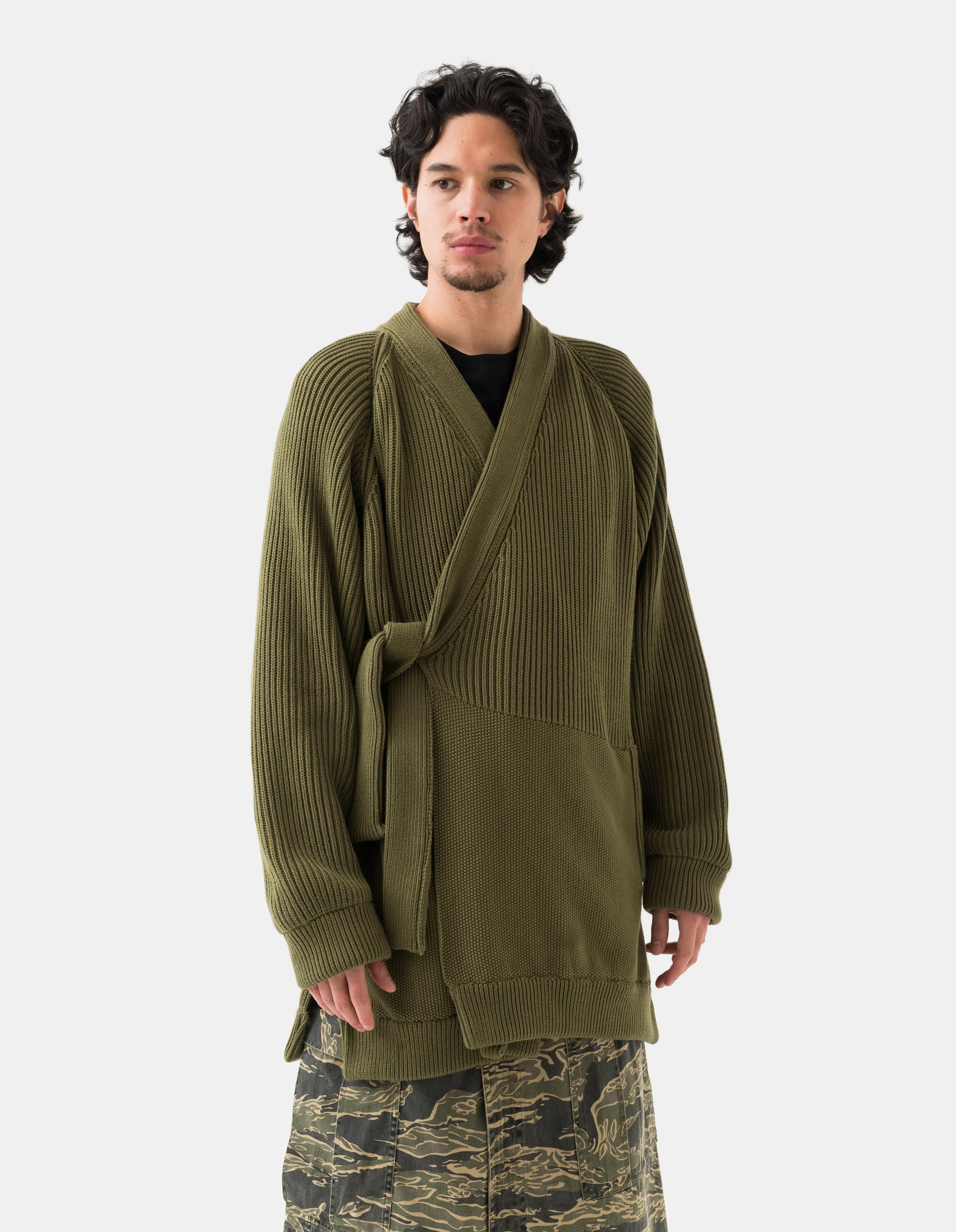 1461 Maharishi Knitted Kimono Olive Chill Wear