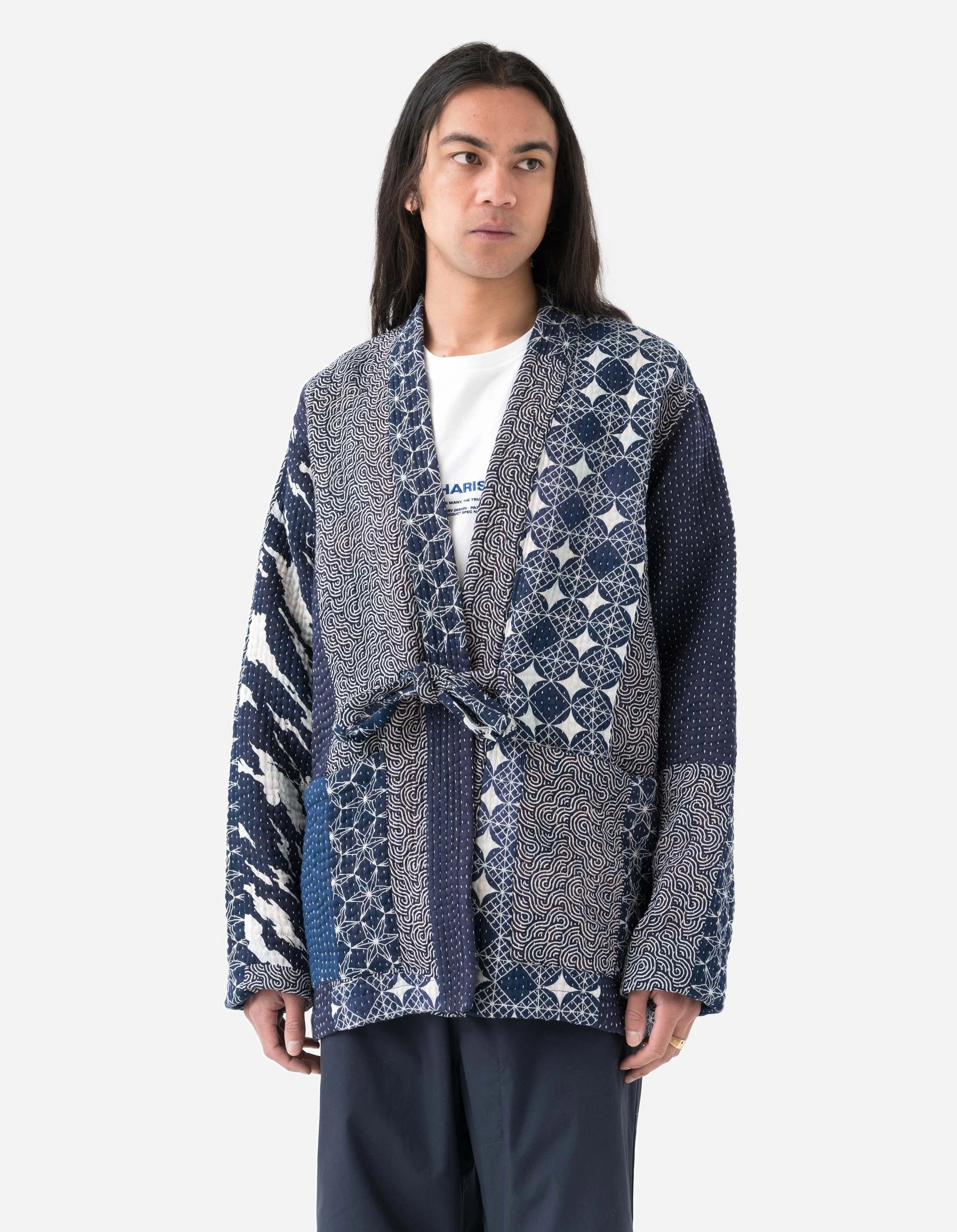 1470 Mahaboro Kimono Jacket Navy/Ecru NonRestrictive Movement Design Abrasion Resistant Edges