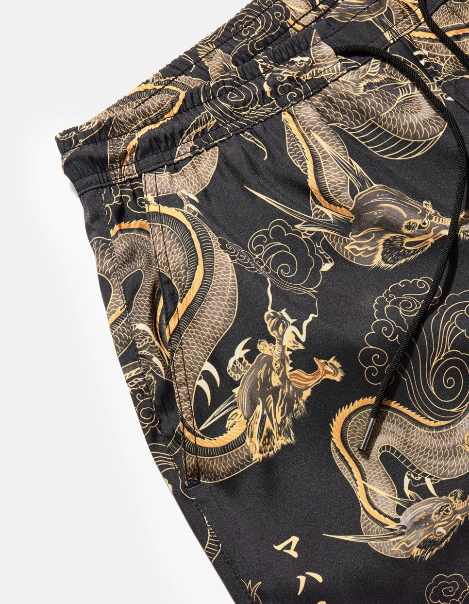 1549 Dragon Swim Shorts Black Silicone Gripper Strips Socks