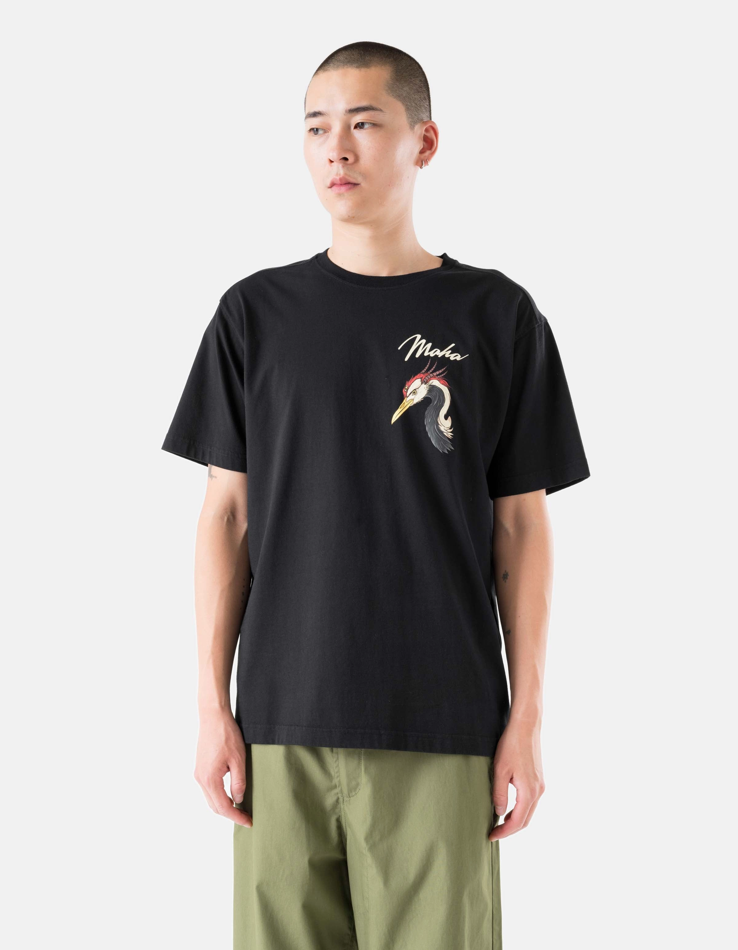 1580 Year of the Crane S/S T-Shirt Black AntiBacterial Coating