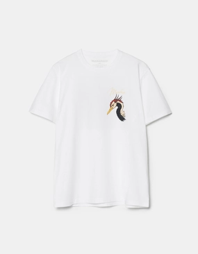 1580 Year of the Crane S/S T-Shirt White Multipurpose Layering Piece Layered Shoulder