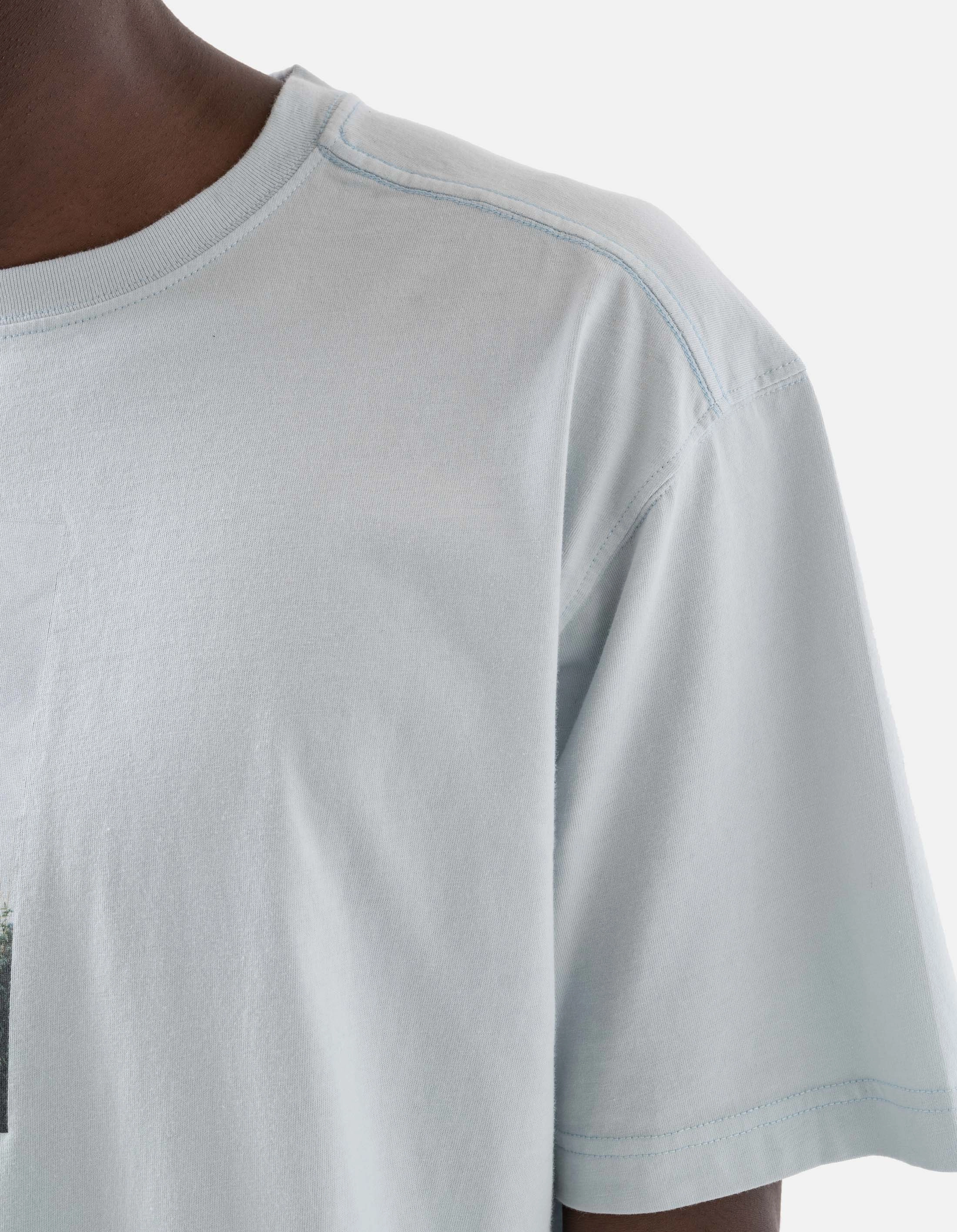 Multi Panel Design Sporty T-shirt 1583 Mark Lebon Blechman S/S T-Shirt Ice Blue