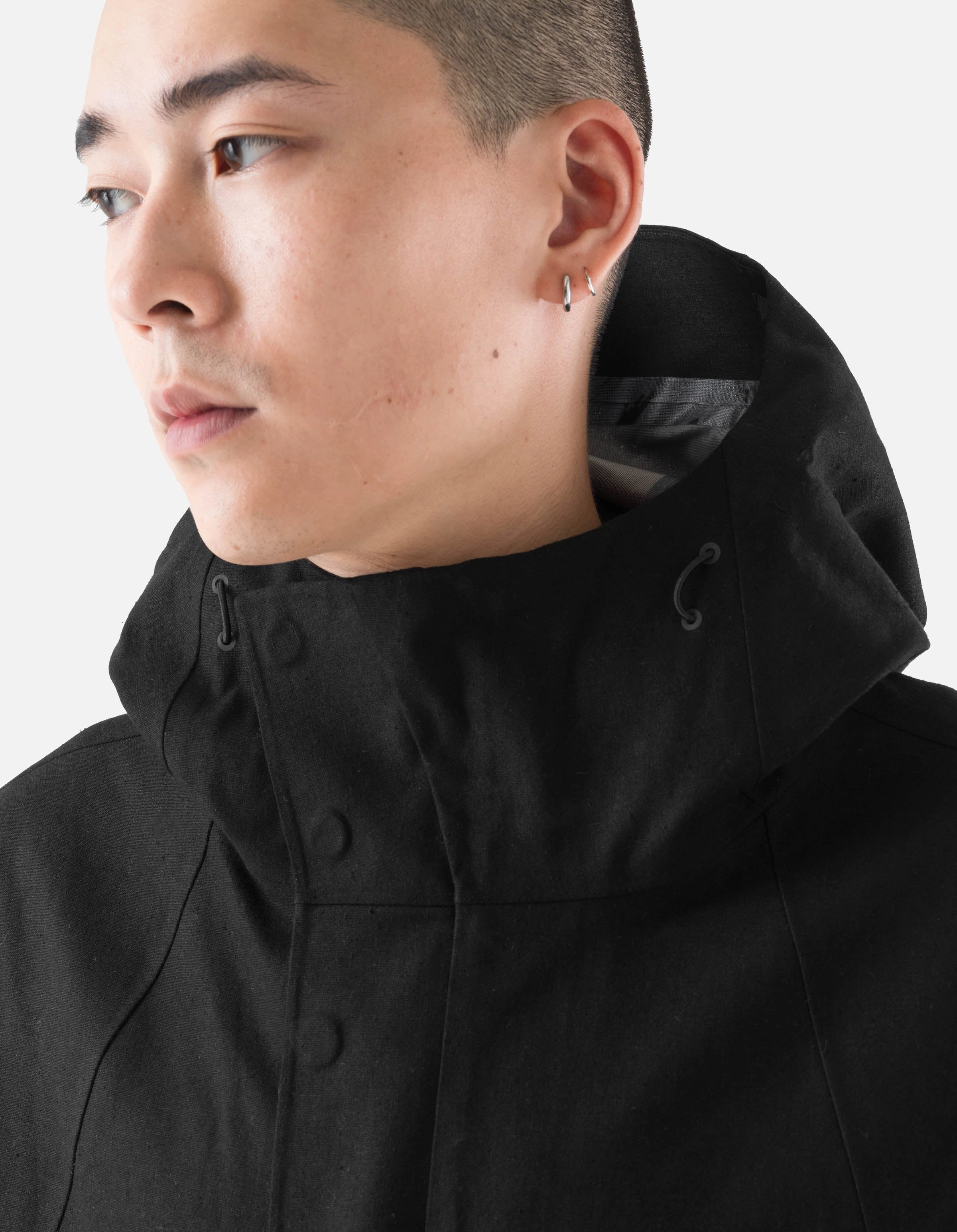 1586 Seam Sealed Hanbok Jacket Black Travel Wardrobe