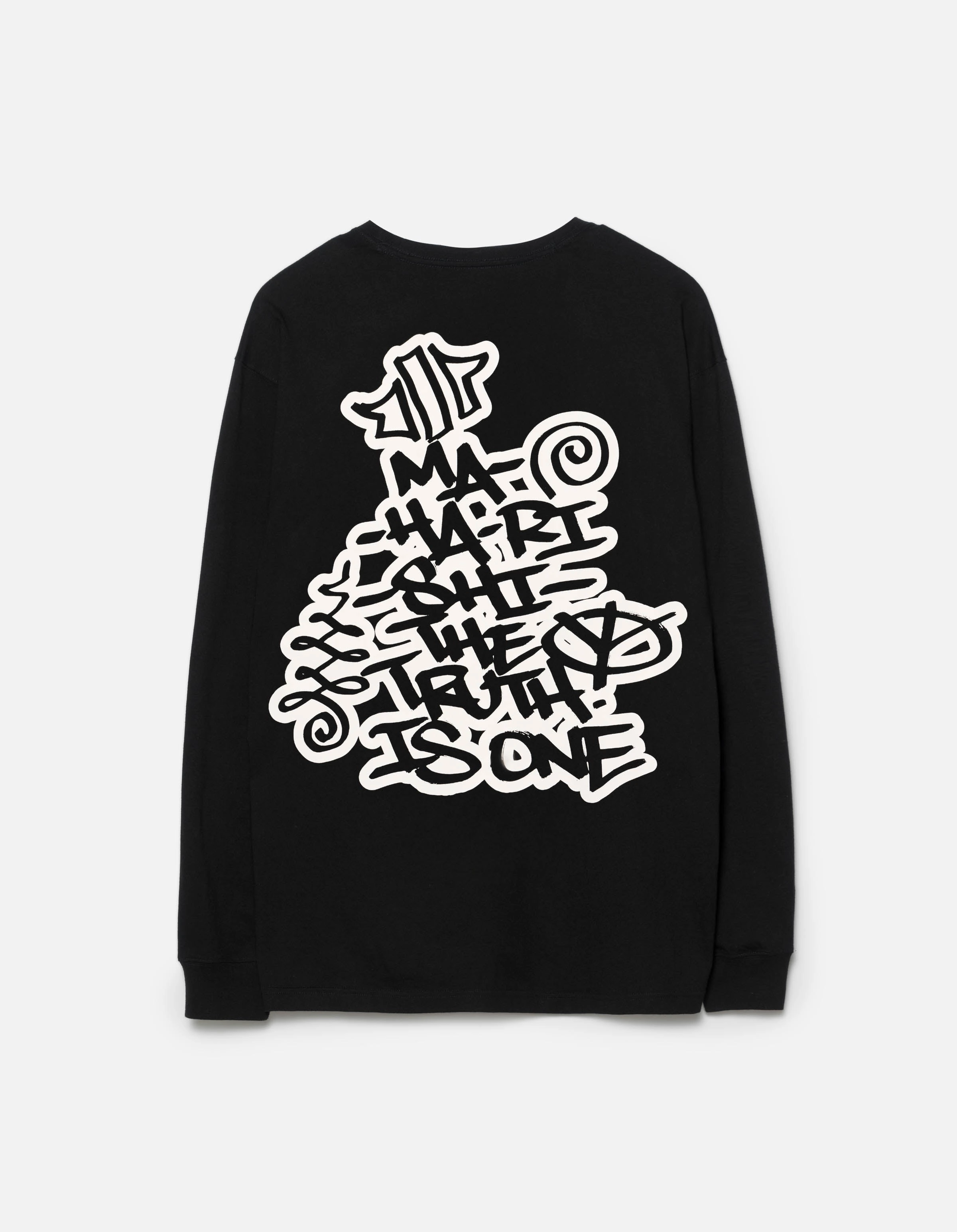 2202 Swirling Snowflake L/S T-Shirt Black ComfortStretchFit Thermal Insulation Layer