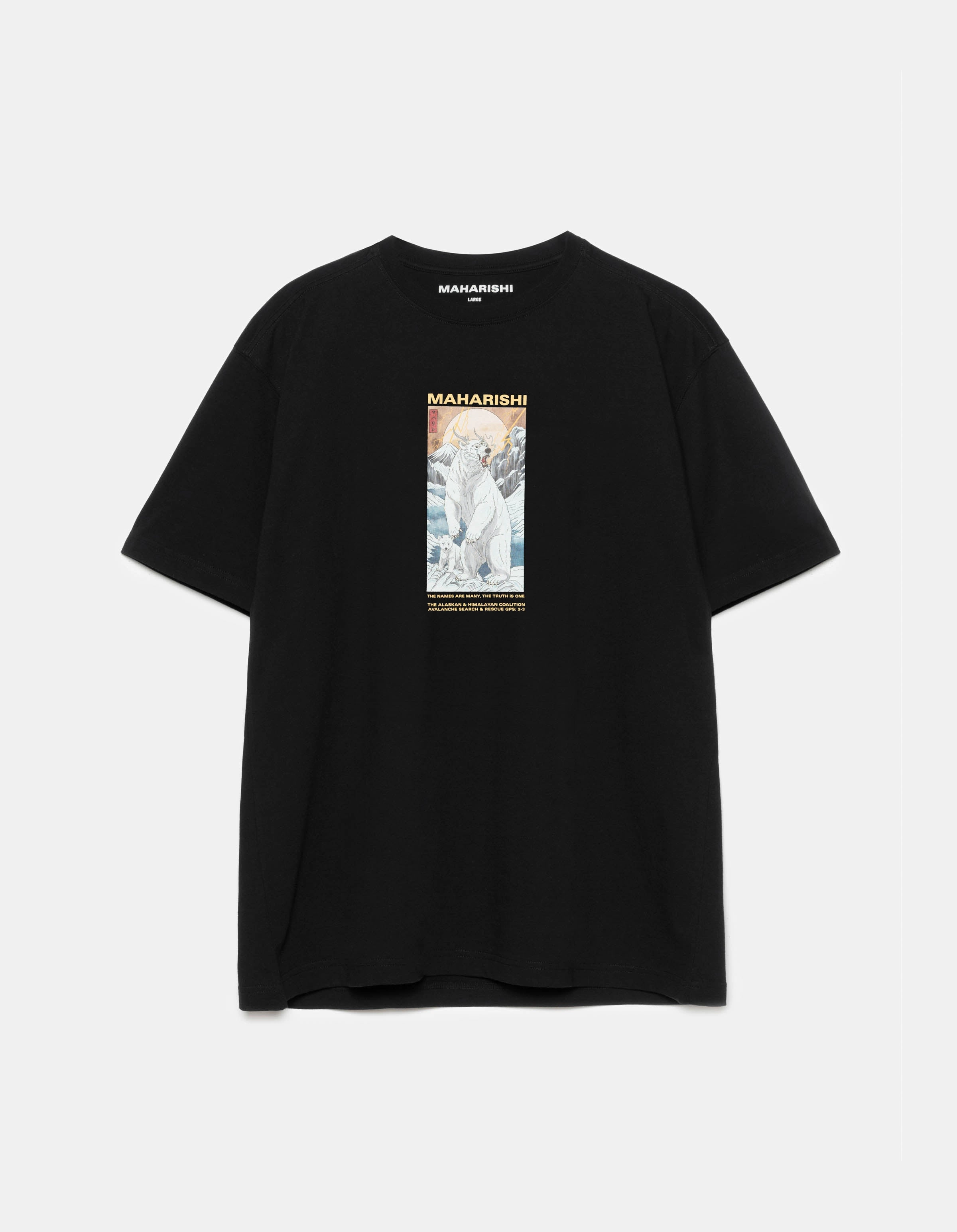 2211 Alaskan Polar Bears S/S T-Shirt Black Bonded Seam Technology ChafeFreeEdging