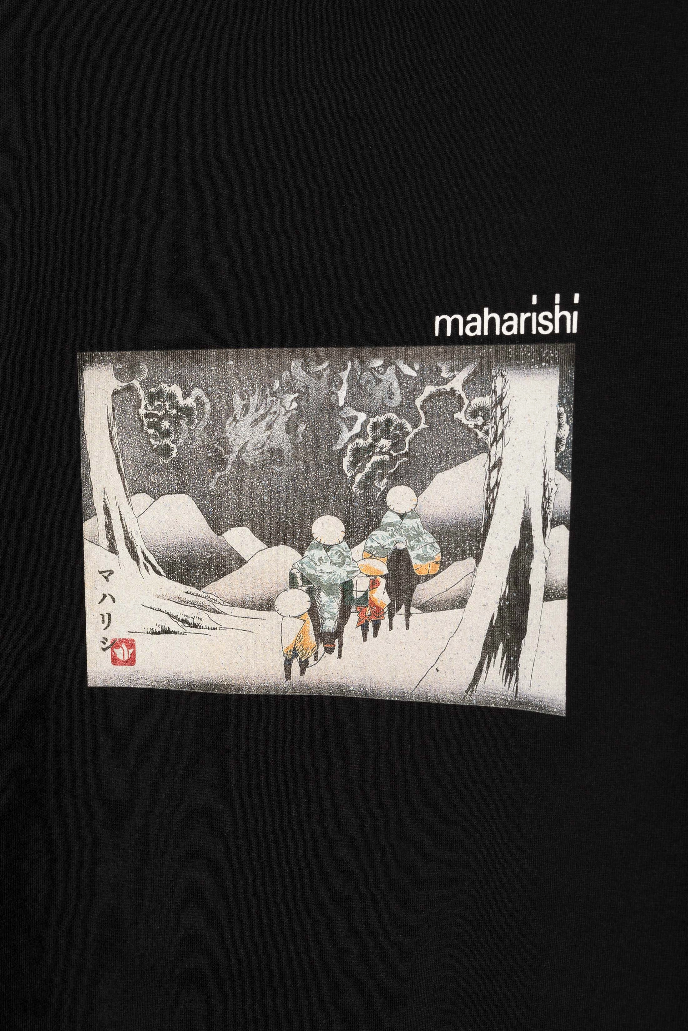 DoubleLayeredFabric Knit Fabric Technology 2213 Travellers In Snow S/S T-Shirt Black