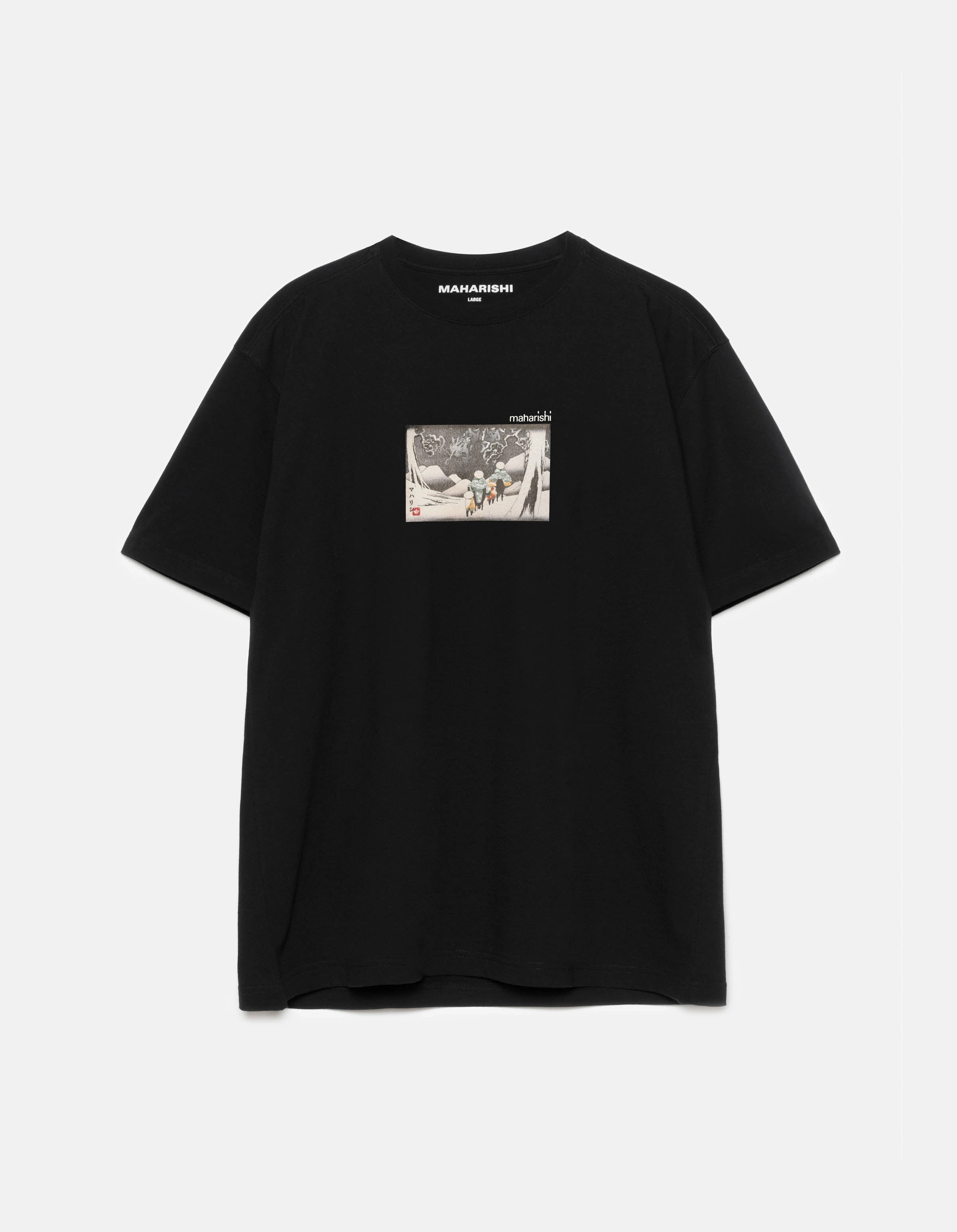 WrinkleResistantFinish Tear Resistant Fiber Blend 2213 Travellers In Snow S/S T-Shirt Black