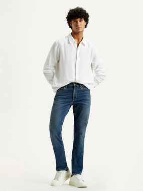 Style Simplicity Athlete Fit Modern Autumn Days Men's Redloop 511 Dark Indigo Slim Fit Mid Rise Jeans