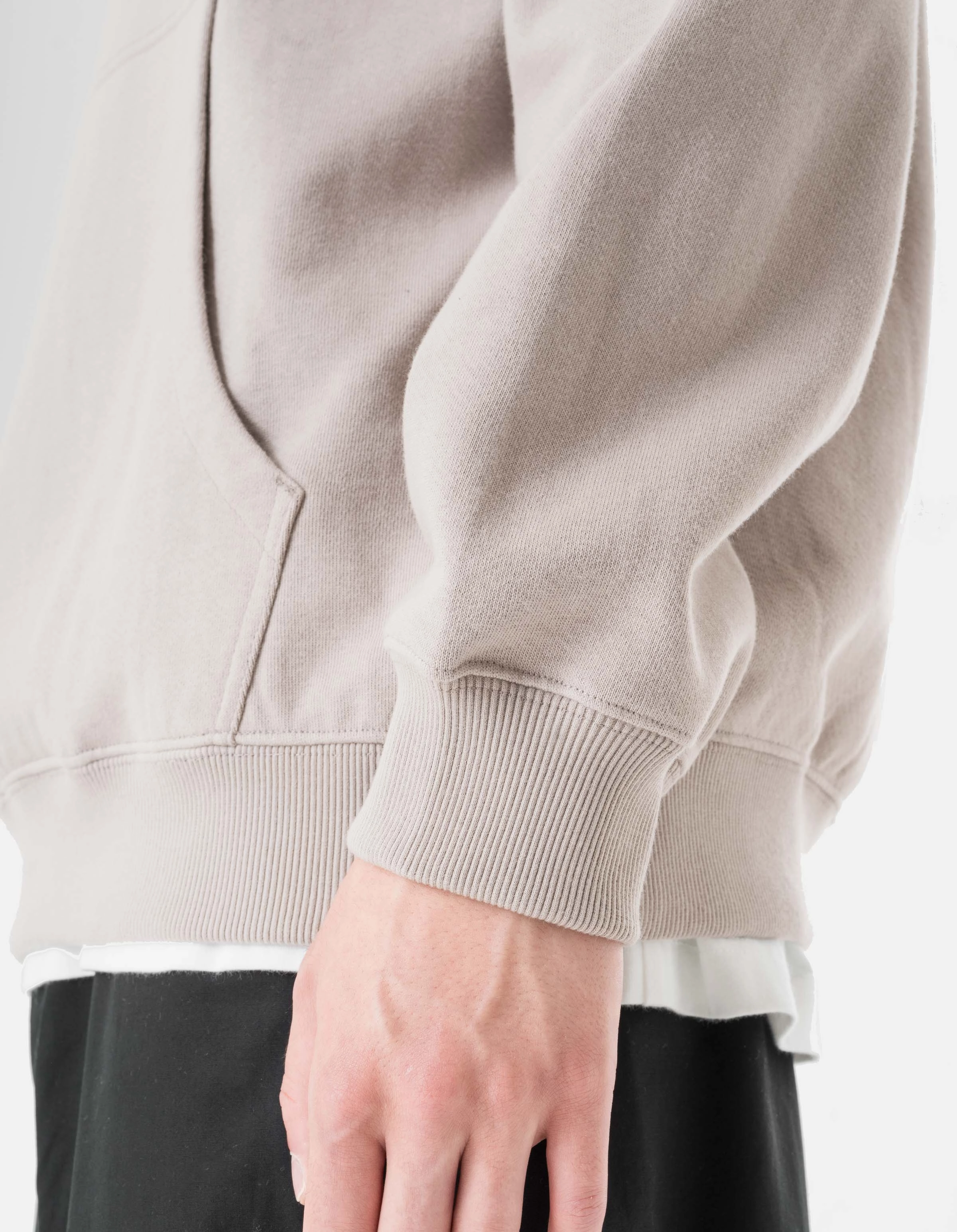 Bow Accents Soft Layers 4622 Maharishi Organic Hooded Sweat Taupe