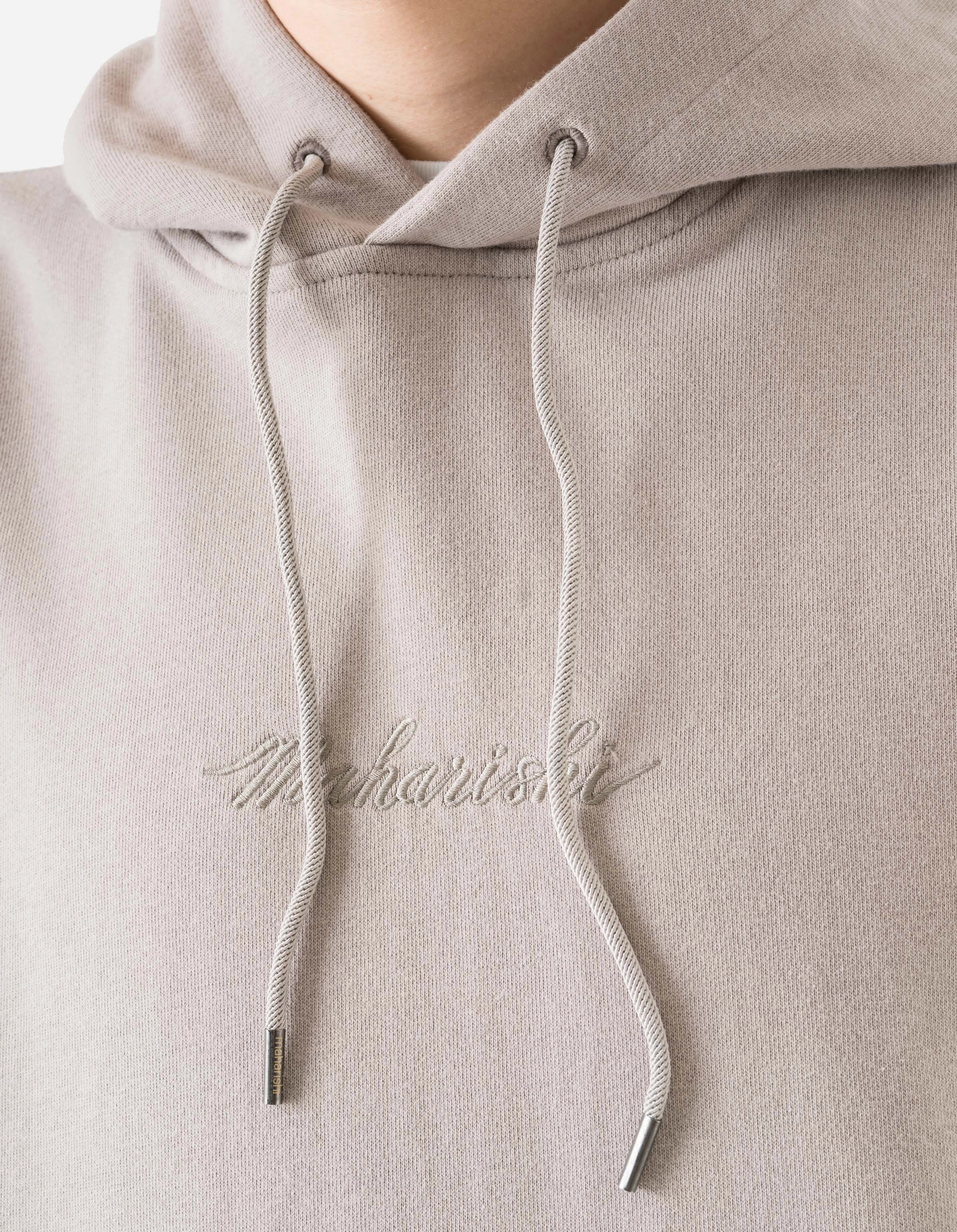 4622 Maharishi Organic Hooded Sweat Taupe Tassel accents