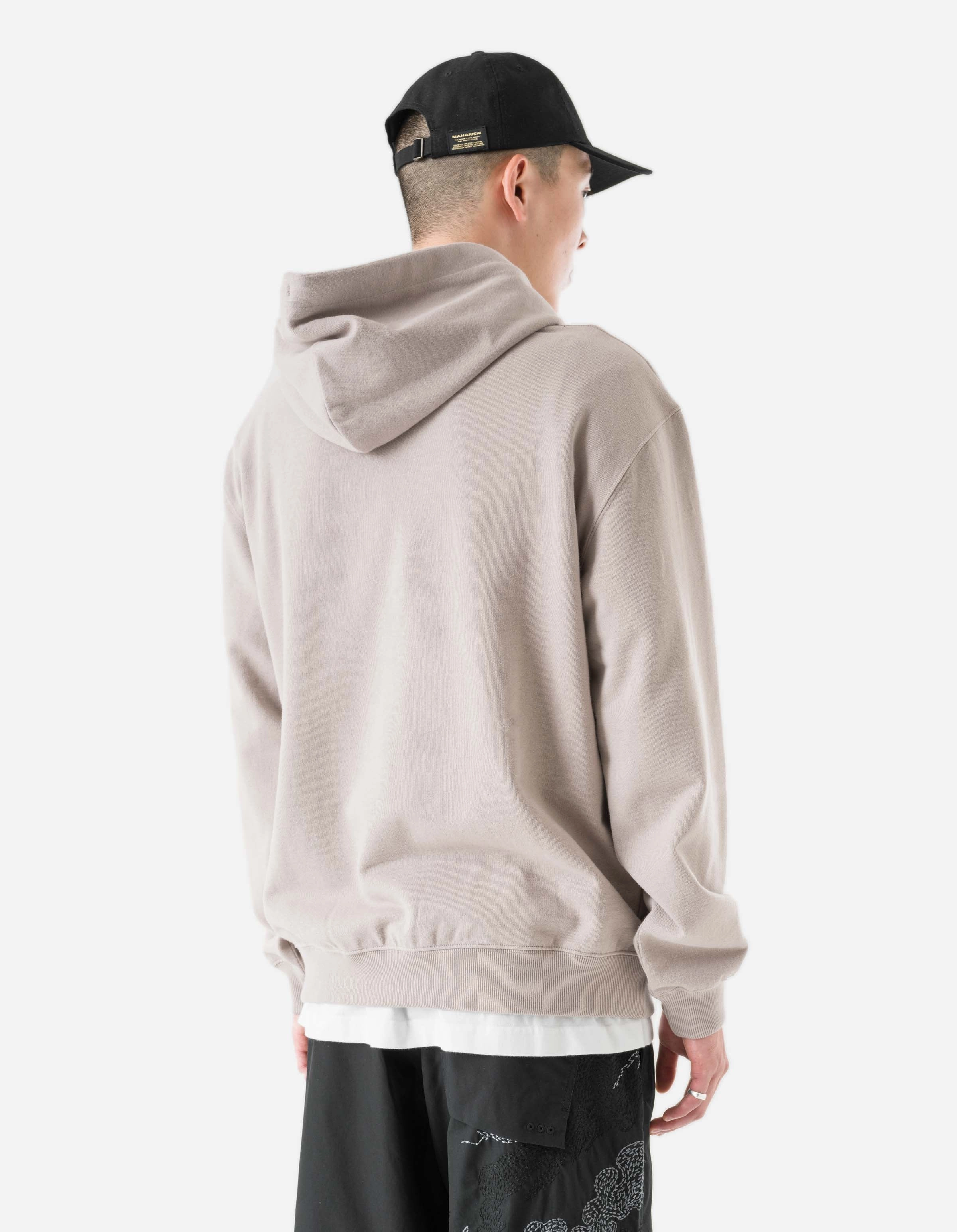 4622 Maharishi Organic Hooded Sweat Taupe tie dye