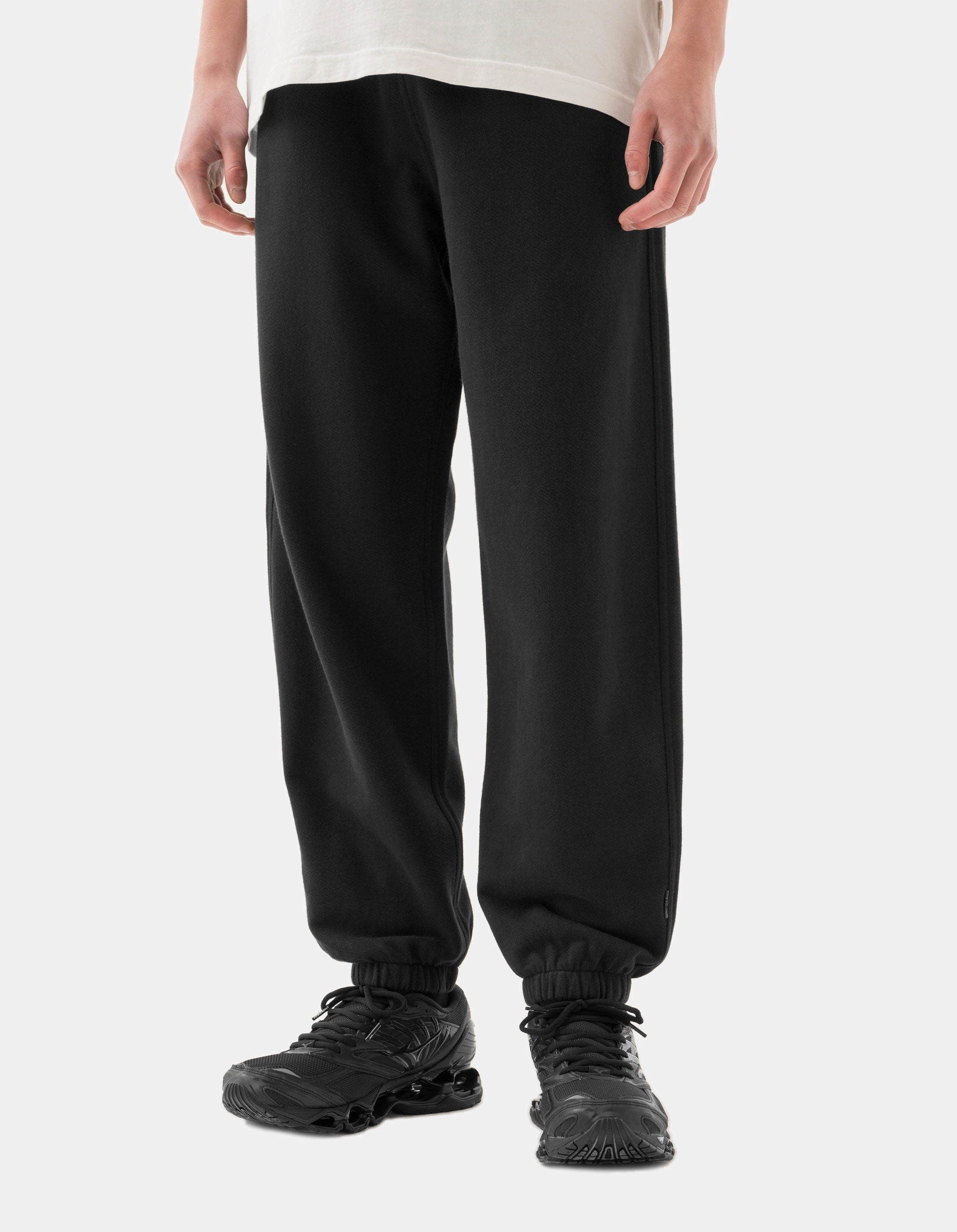 4623 Maharishi Organic Sweatpants Black Herringbone comfortable for sitting