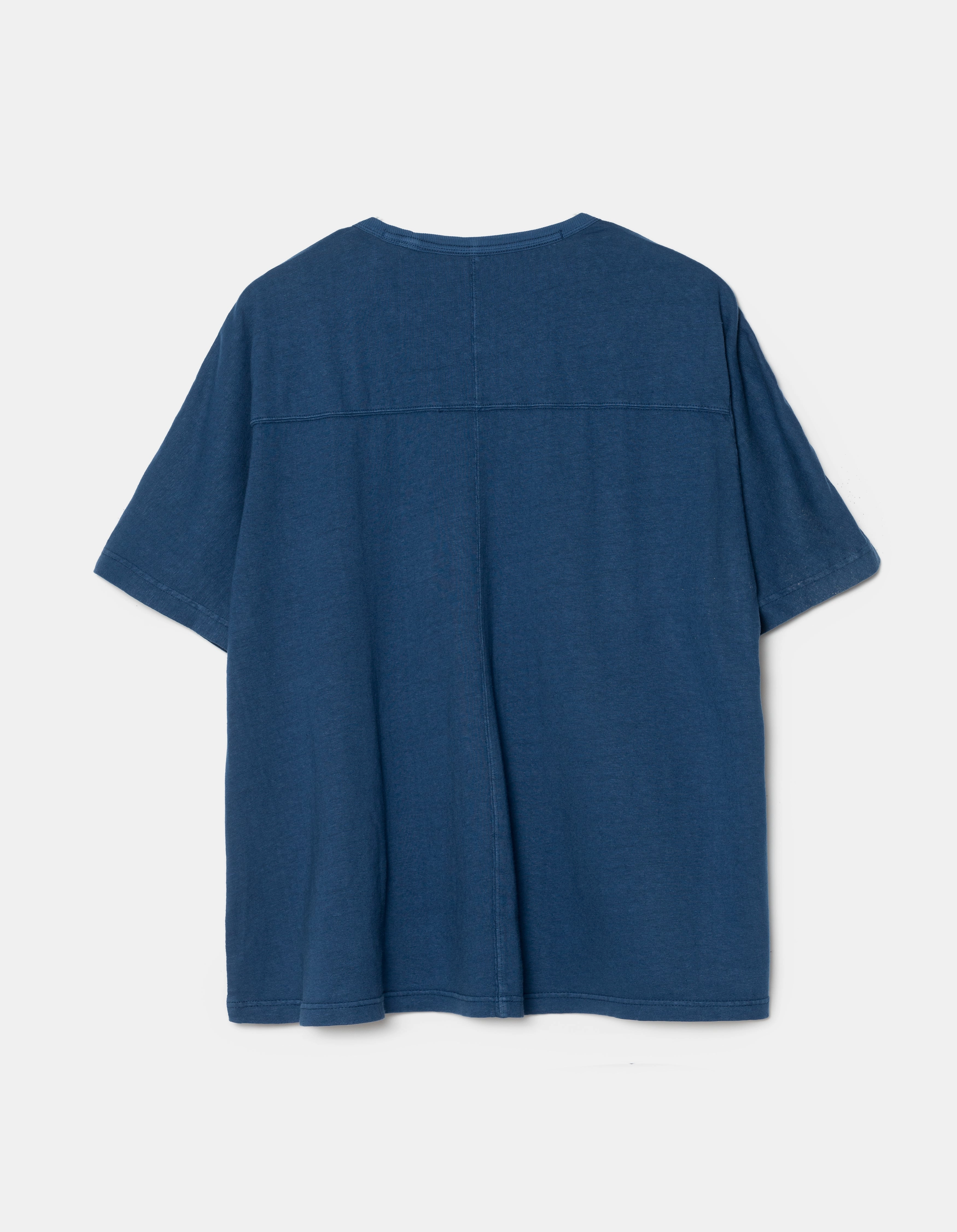 5234 Hemp Cross Loose S/S T-Shirt Indigo FlexibleKnit