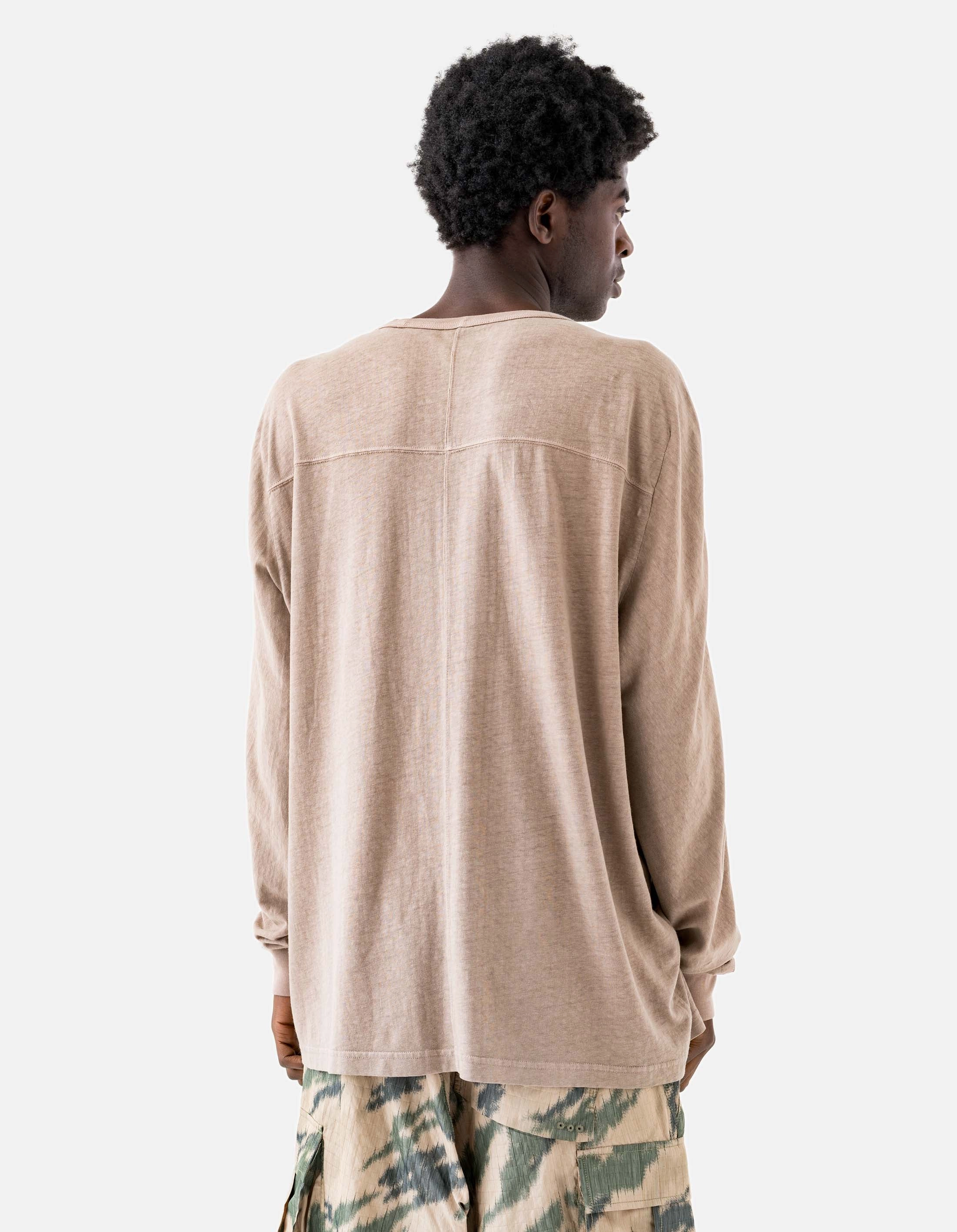 QuickDry Textile FadeResistant Finish 5245 Hemp Cross Loose L/S T-Shirt Taupe