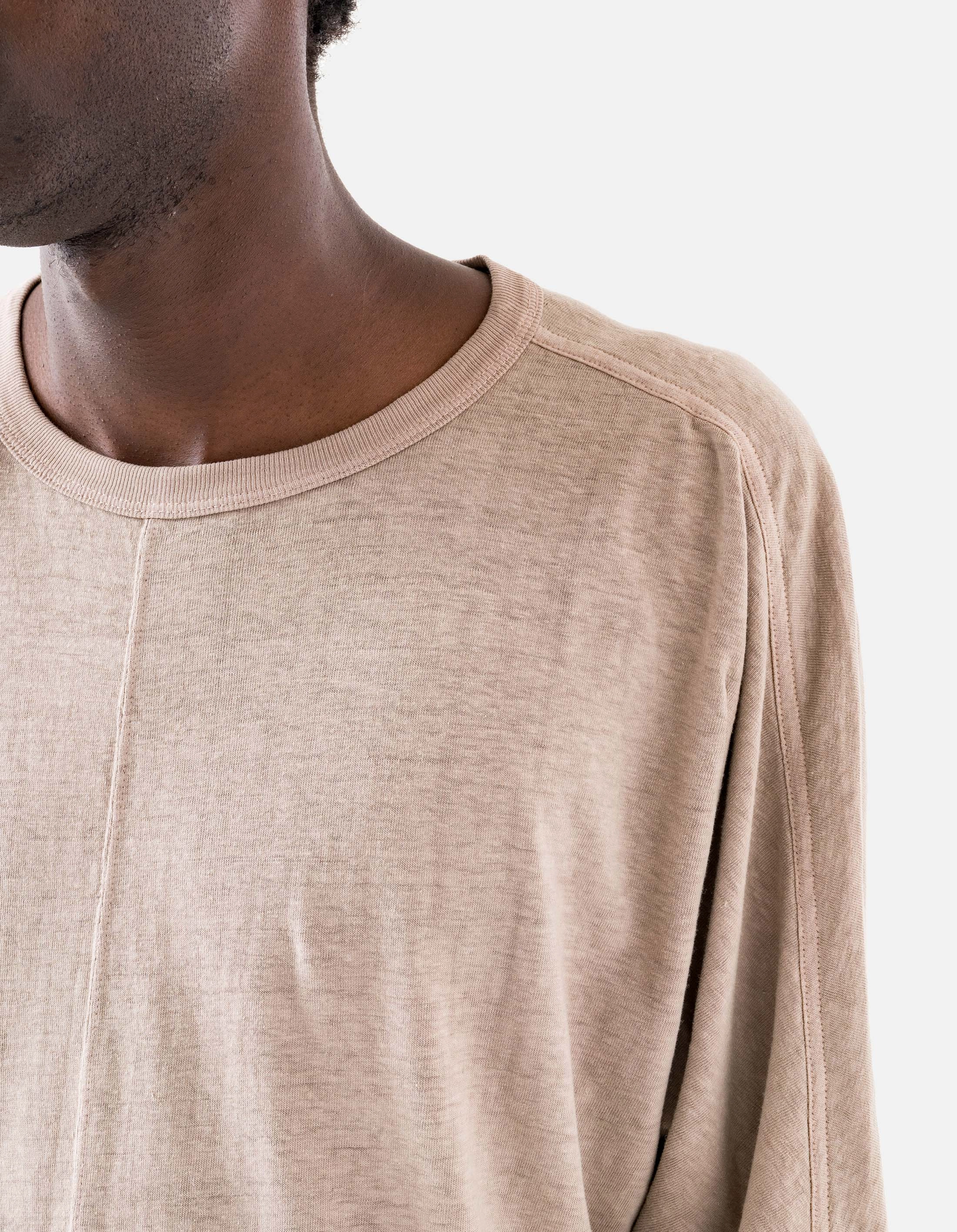 5245 Hemp Cross Loose L/S T-Shirt Taupe Breathable Design Ethically Sourced Material