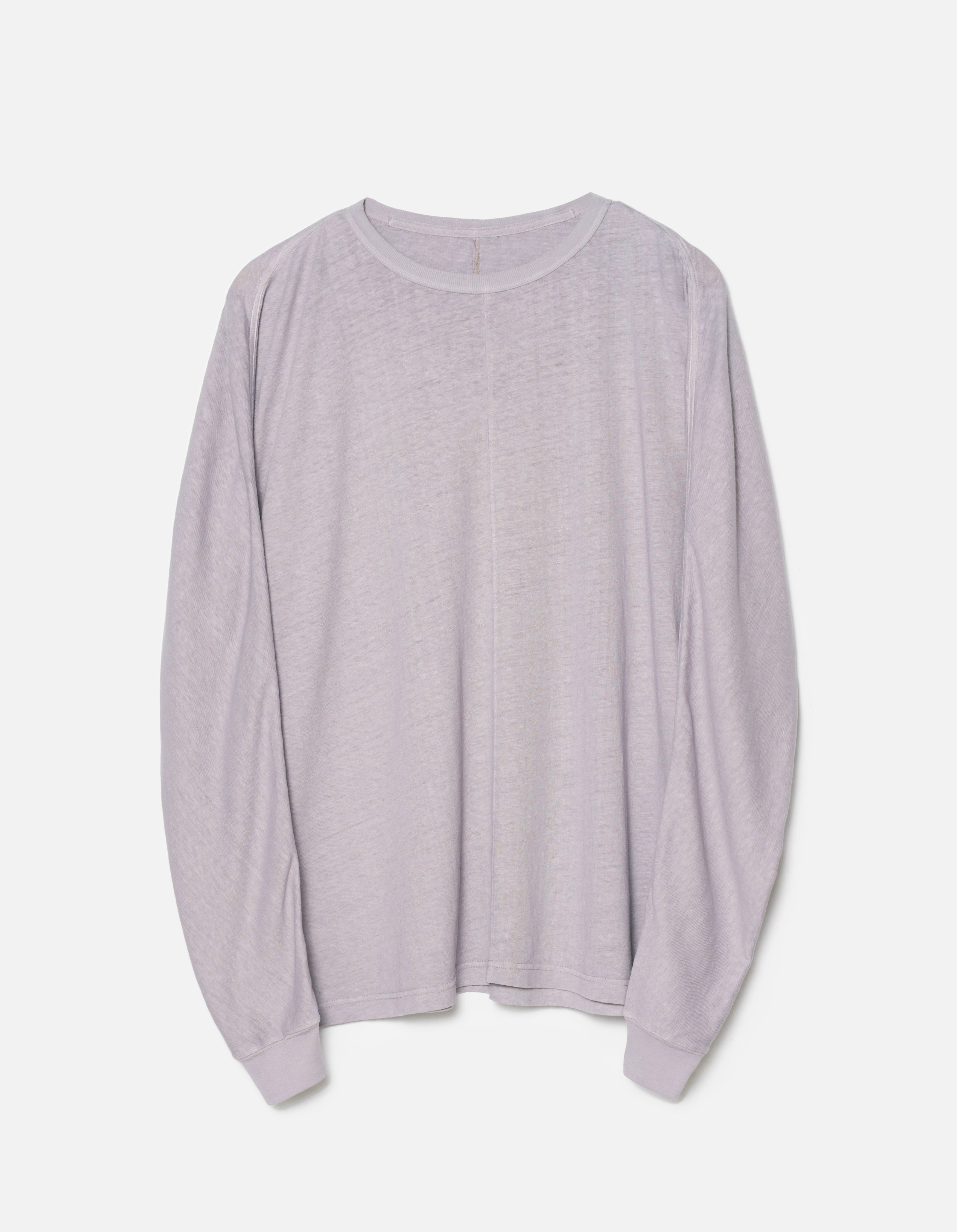 Airflow Weave Pattern Relaxed Silhouette 5245 Hemp Cross Oversized L/S T-Shirt Purple Ash