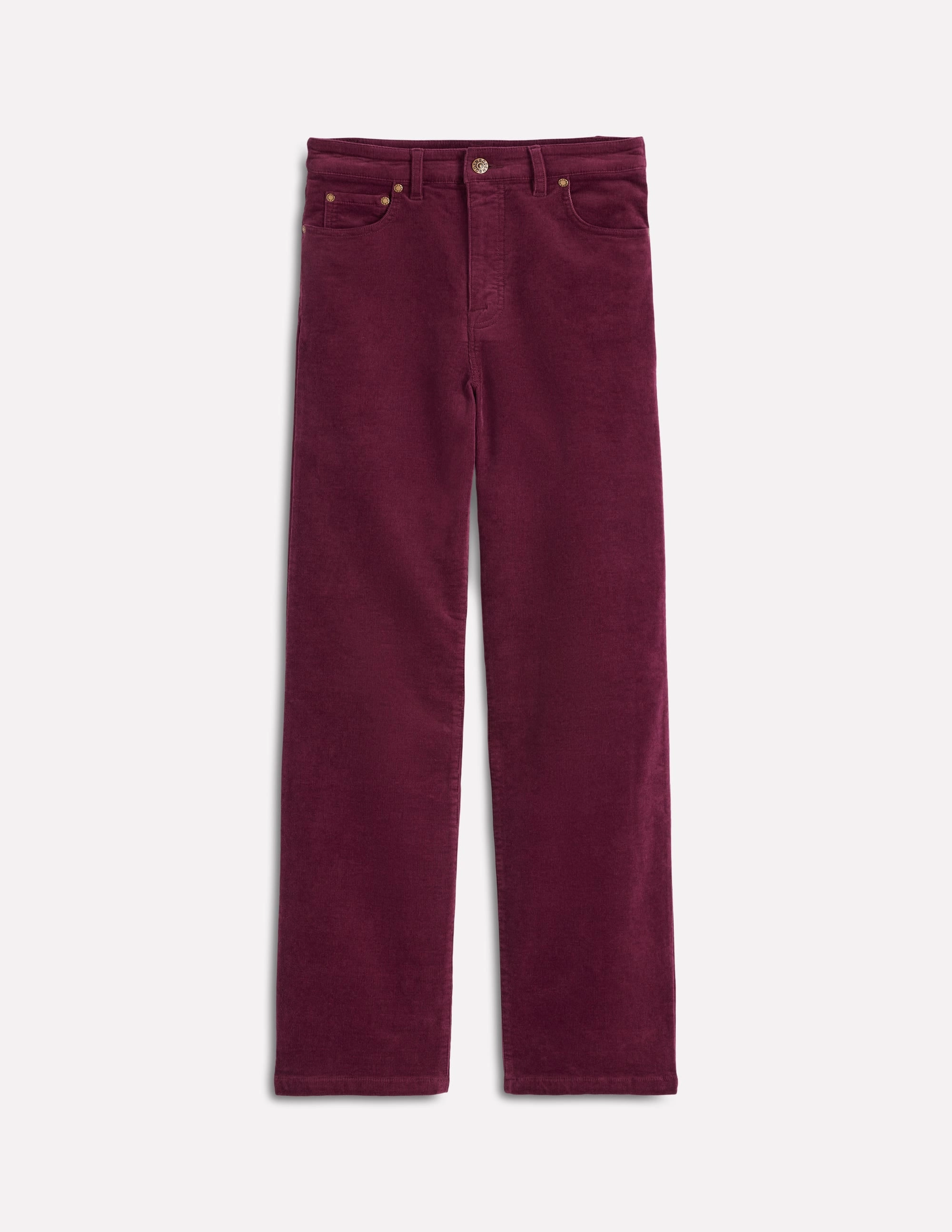 All terrain Casual Flex 5-Pocket Cord Column Jeans-Burgundy