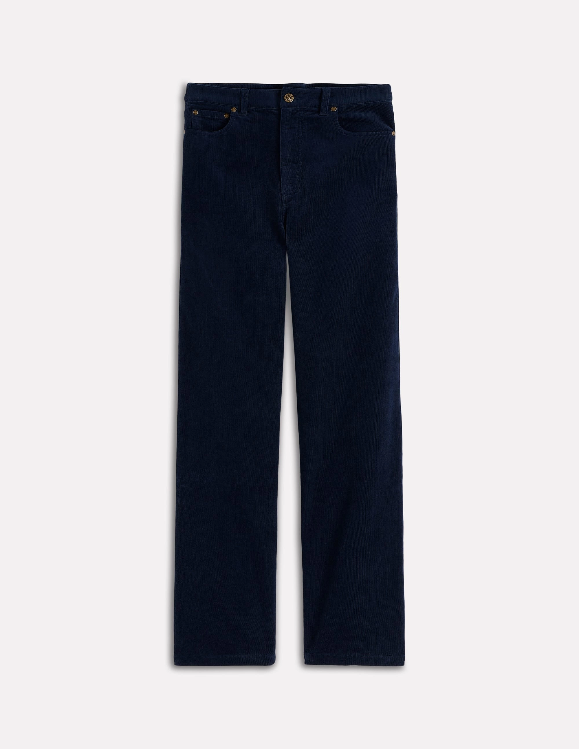 5-Pocket Cord Column Jeans-Navy Stylish Comfort