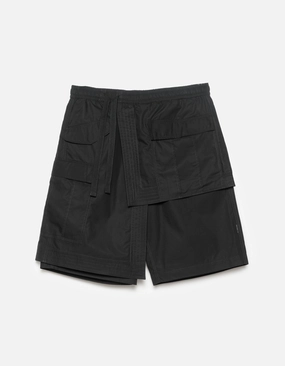 Playful Prints 6056 Asym Hakama Shorts Black