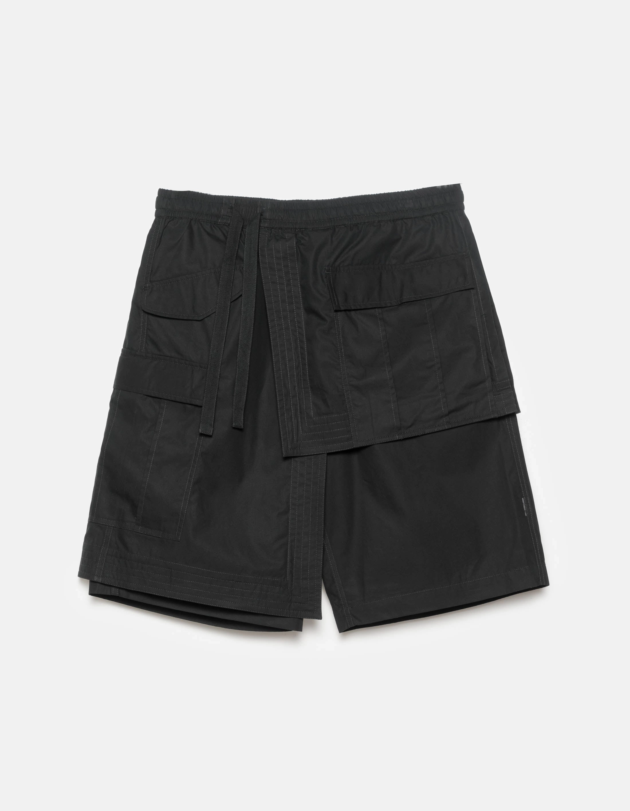 Playful Prints 6056 Asym Hakama Shorts Black
