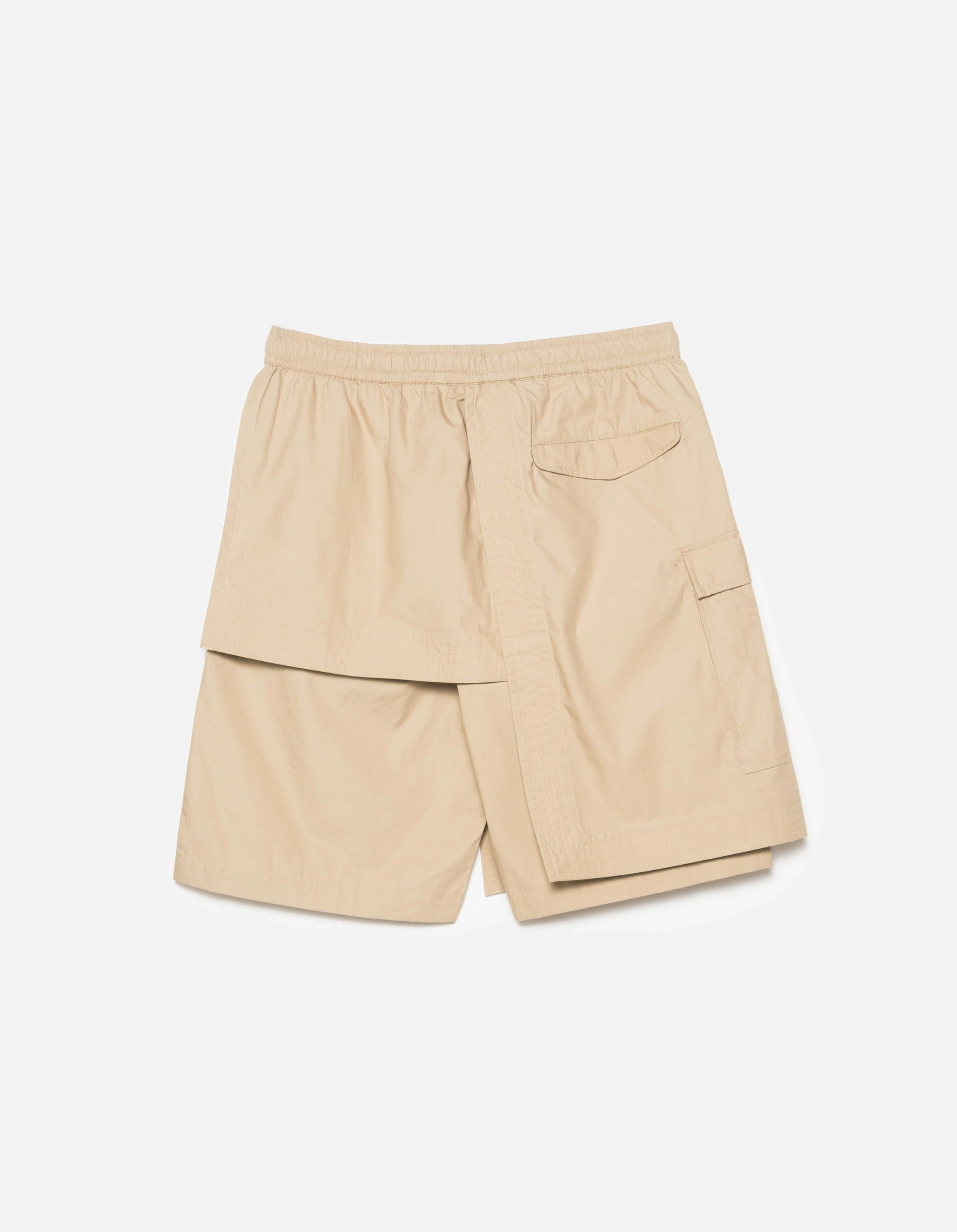 6056 Asym Hakama Shorts Sand Casual Flex Fit two piece outfit