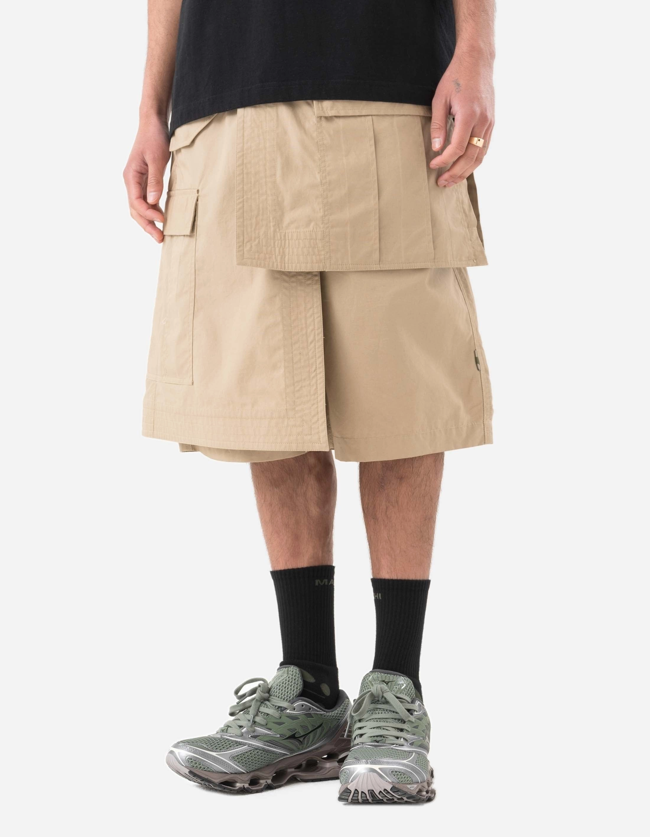 surf wear 6056 Asym Hakama Shorts Sand