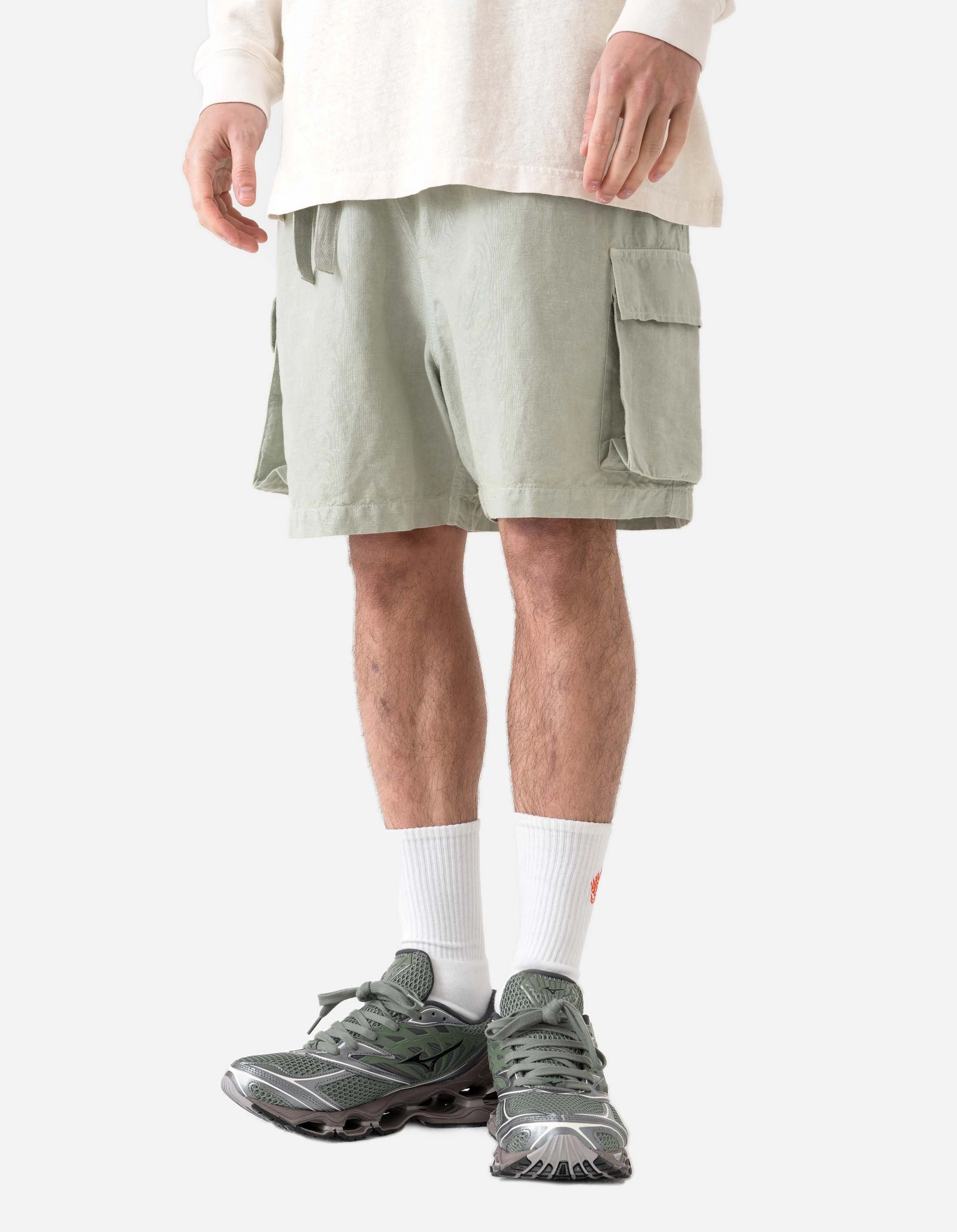 Sport Flex Design 6082 Hemp Cargo Asym Track Shorts Sage