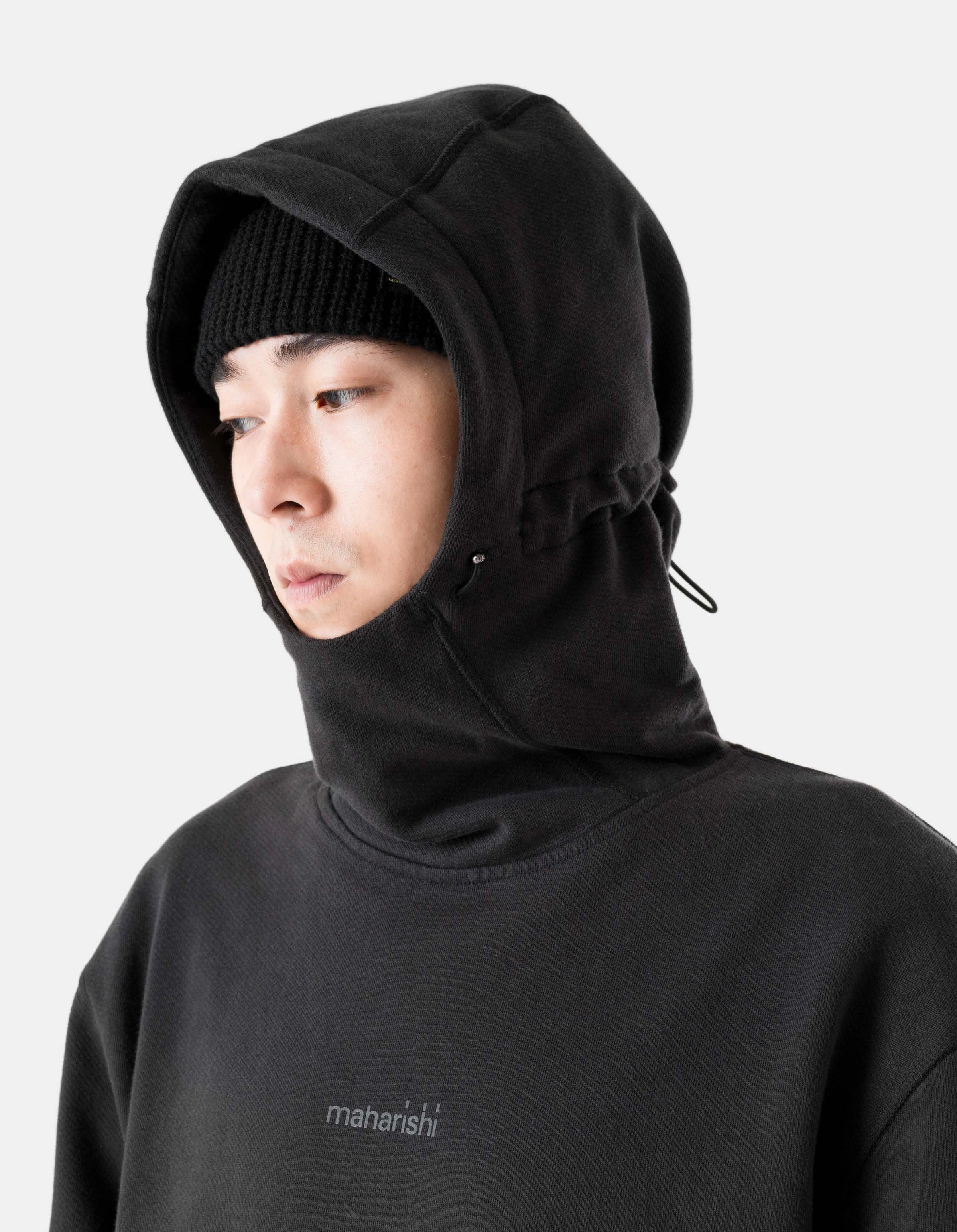 Casual Wear Minimal Fashion 6208 Maha Reflective Hooded Sweat Black