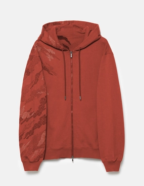 6209 Sashiko Bonsai Hooded Sweat Redwood anti static coating
