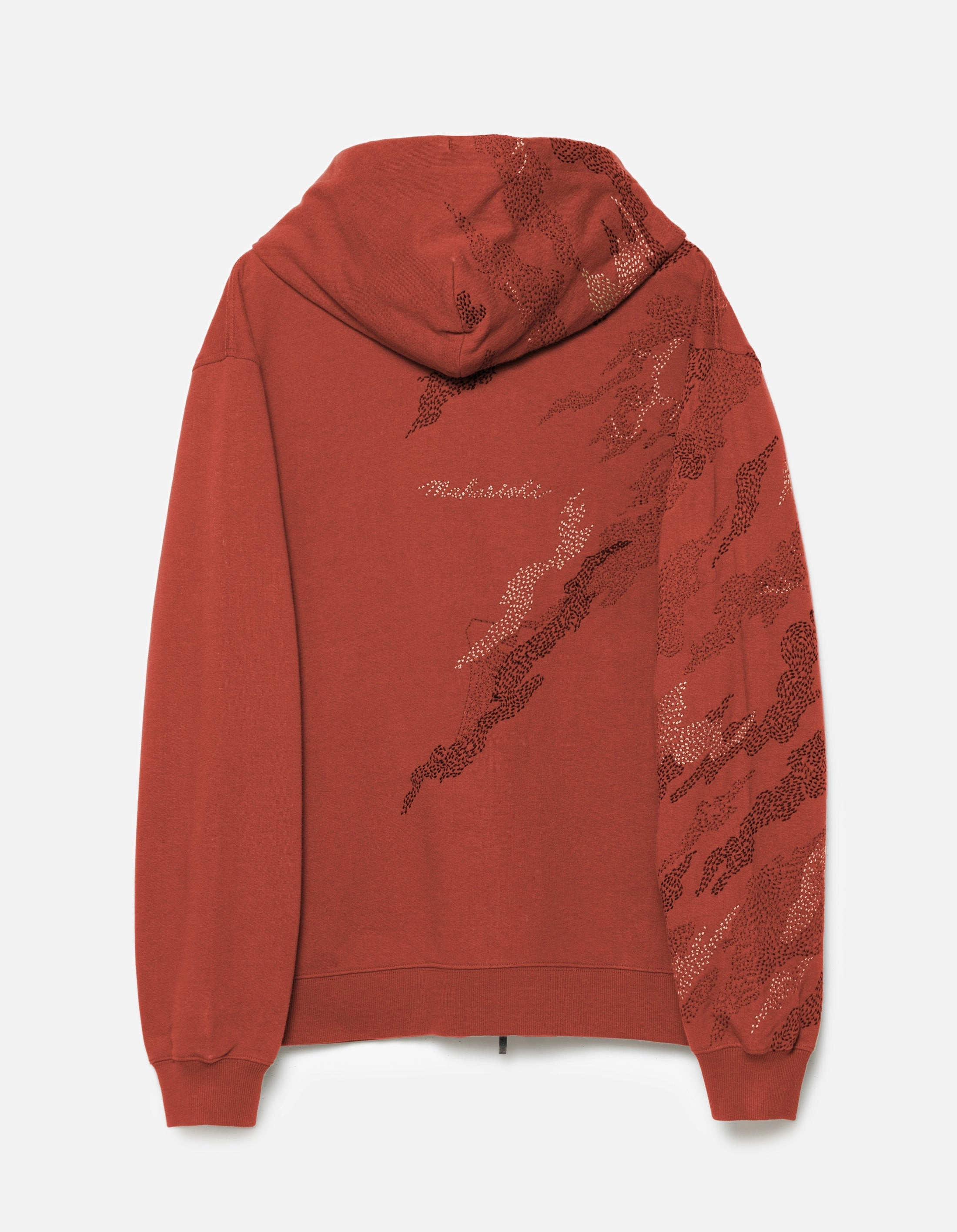 Everyday Comforts Street-Ready Look 6209 Sashiko Bonsai Hooded Sweat Redwood