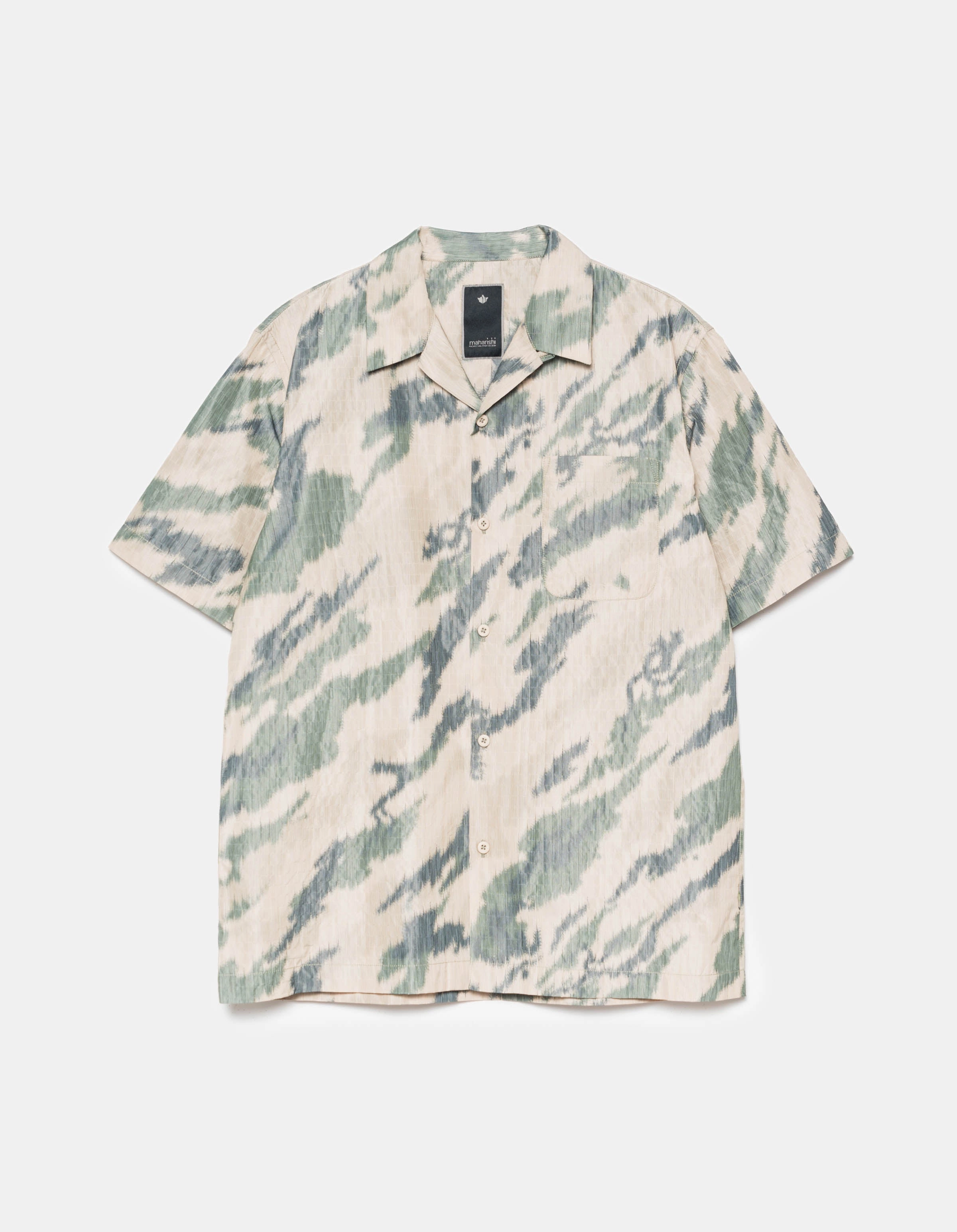 Interview Ready Breathable mesh 6213 Bonsai Camo Camp Collar Shirt Woodland