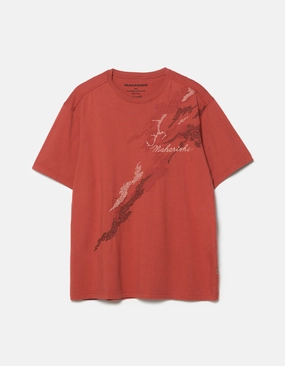 SeamlessSidePanels OdorResistantTechnology 6217 Sashiko Bonsai S/S T-Shirt Redwood