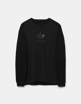 6221 Rice Stich Temple L/S T-Shirt Black Comfortable Wear