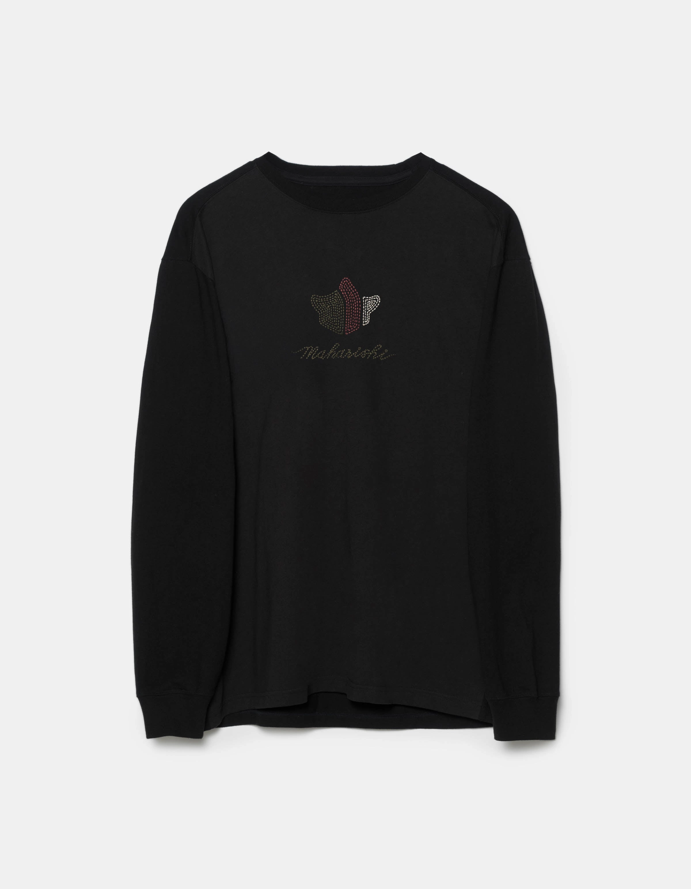 6221 Rice Stich Temple L/S T-Shirt Black Comfortable Wear