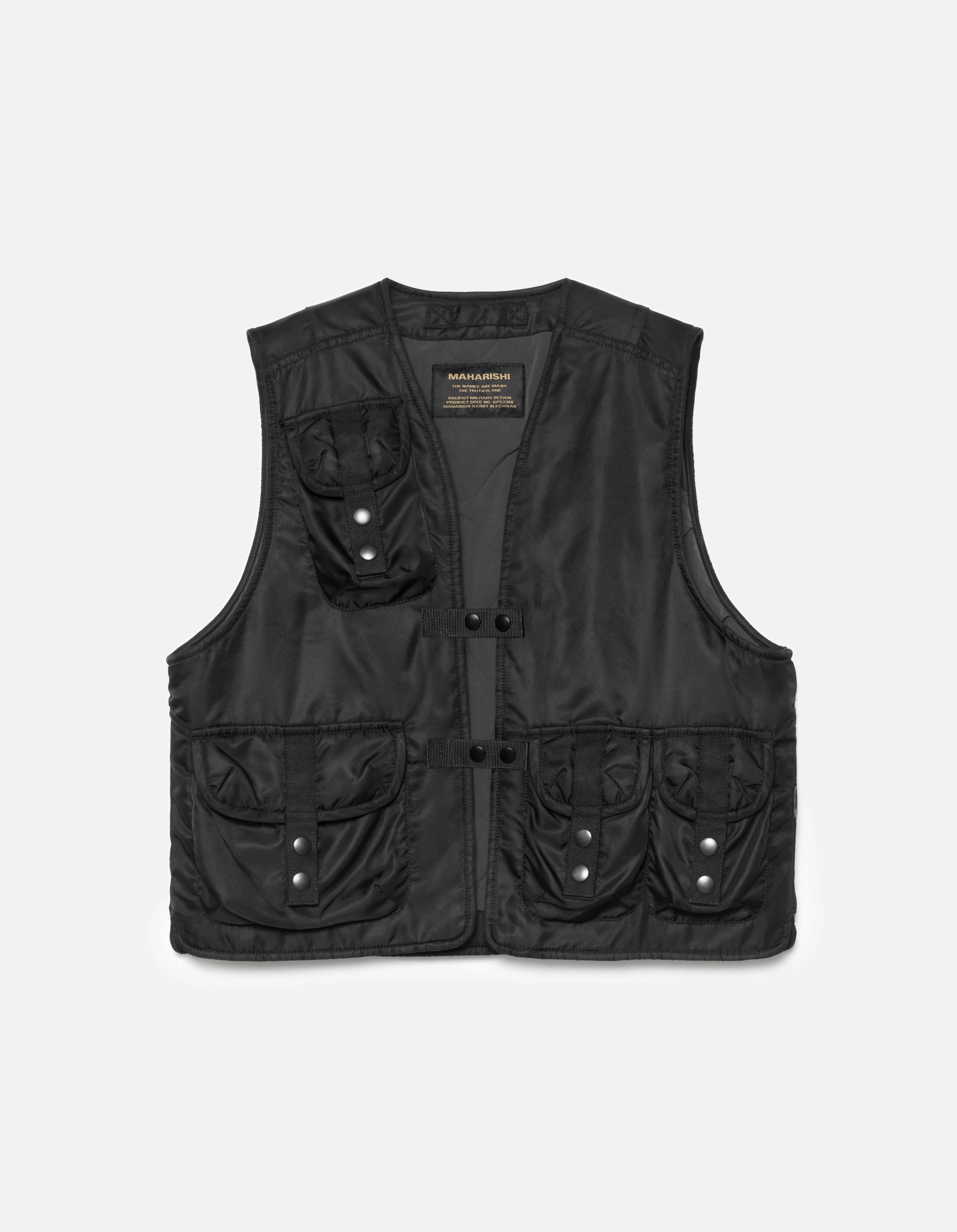 6228 M.A.L.I.C.E Padded Utility Vest Black Insulated Padding Modern Minimal