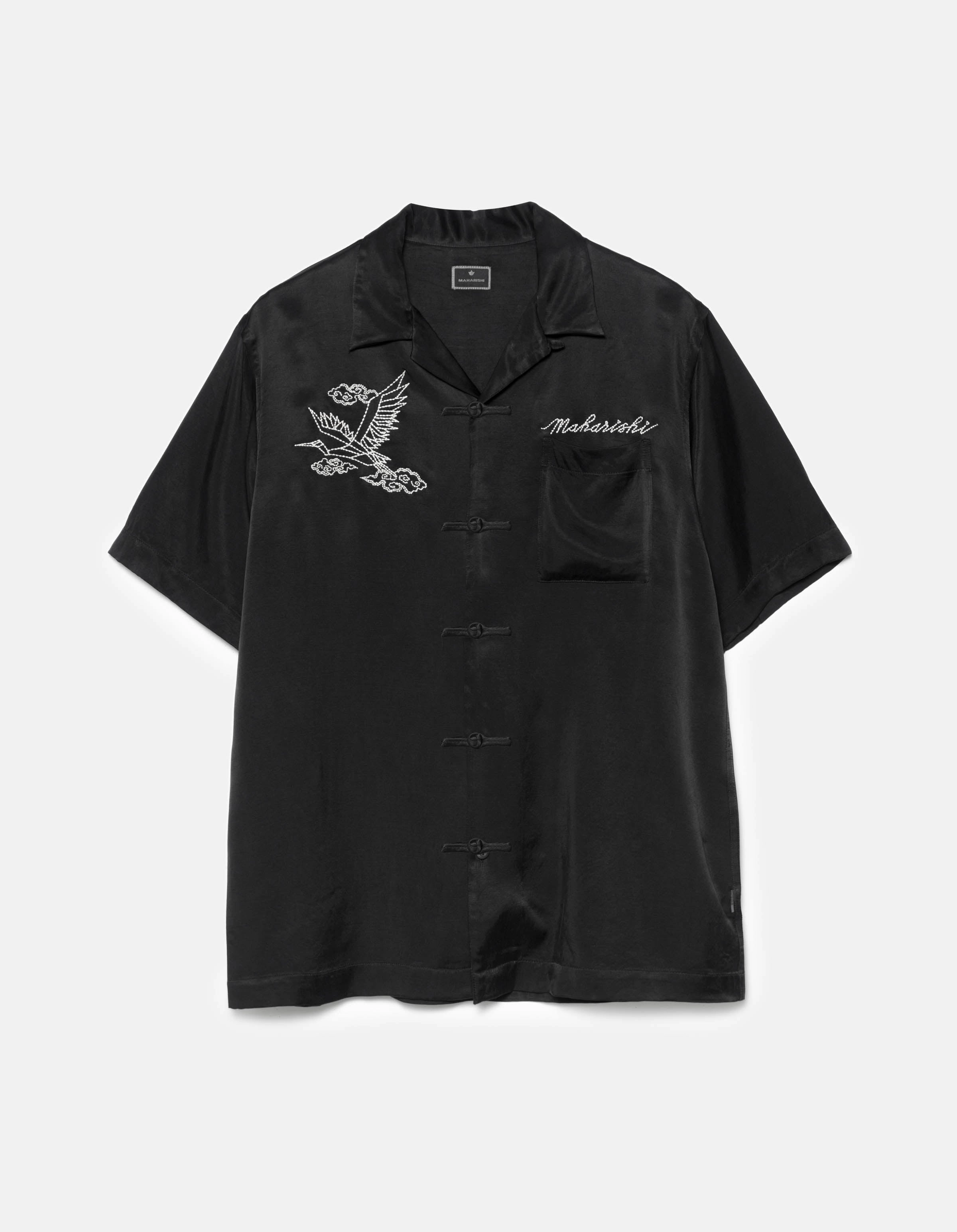 Cozy Option Athleisure Trend 6234 Year of the Crane Shirt Black