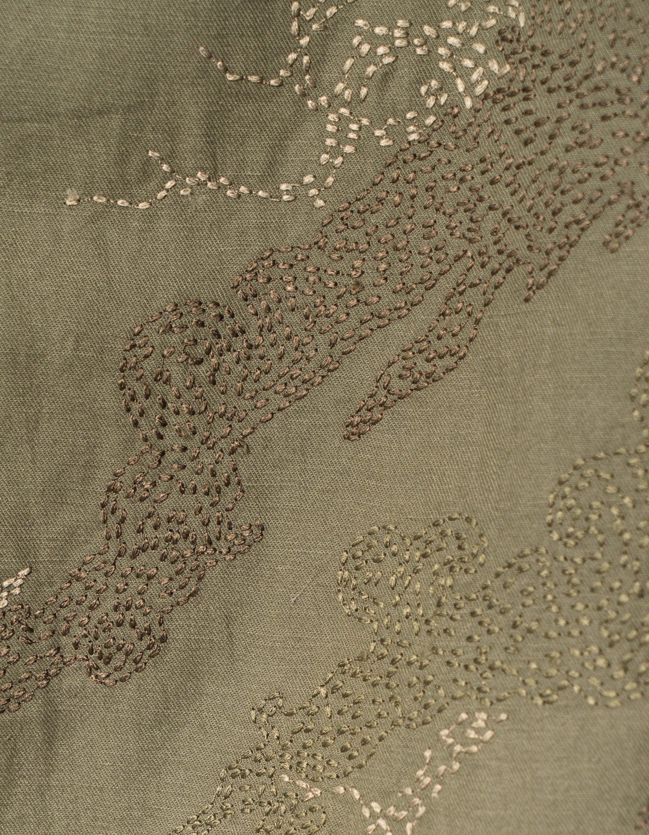 6237 Sashiko Bonsai Track Pants Olive OG-107F Basic Stretch