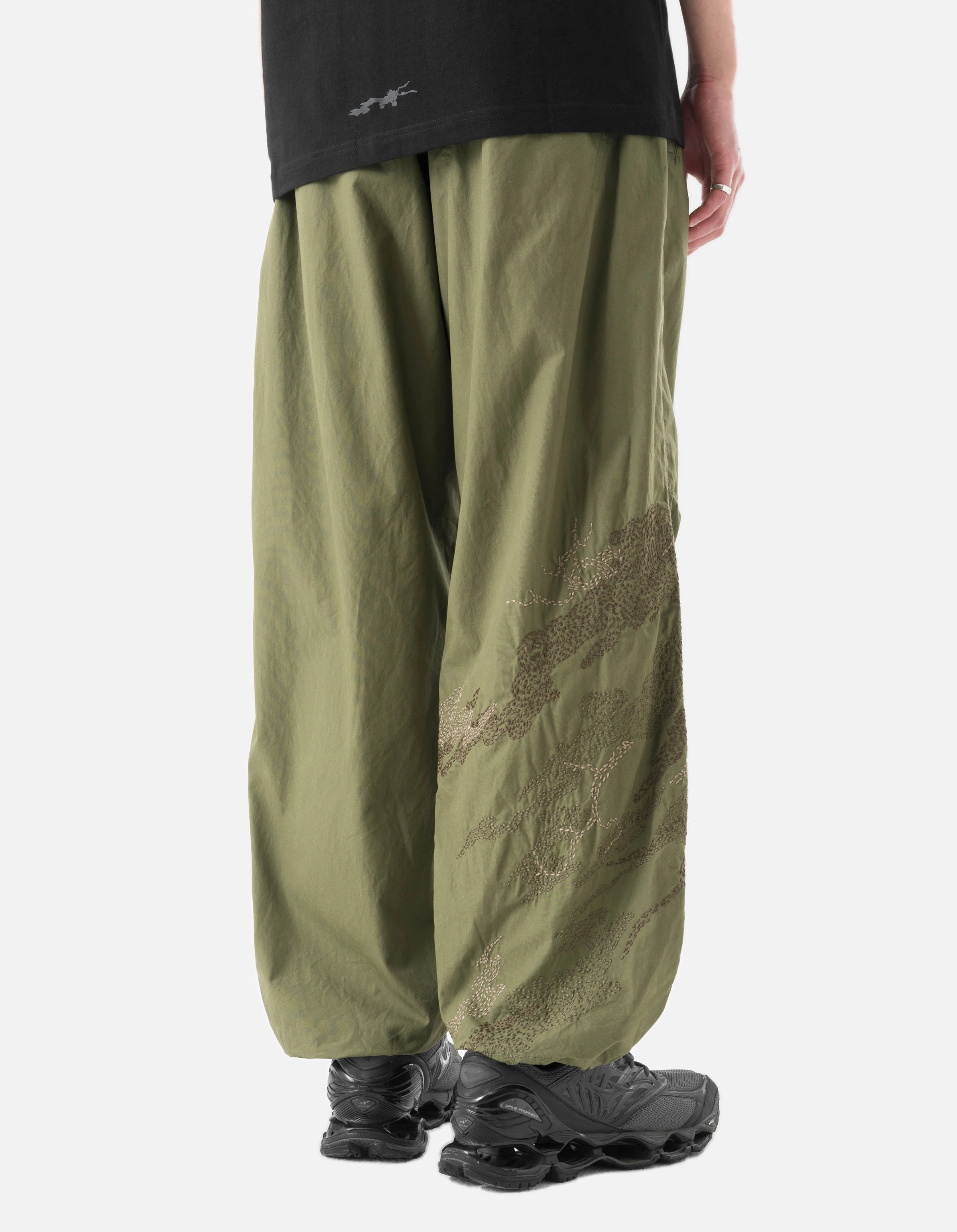 6237 Sashiko Bonsai Track Pants Olive OG-107F SoftLining Slim Look