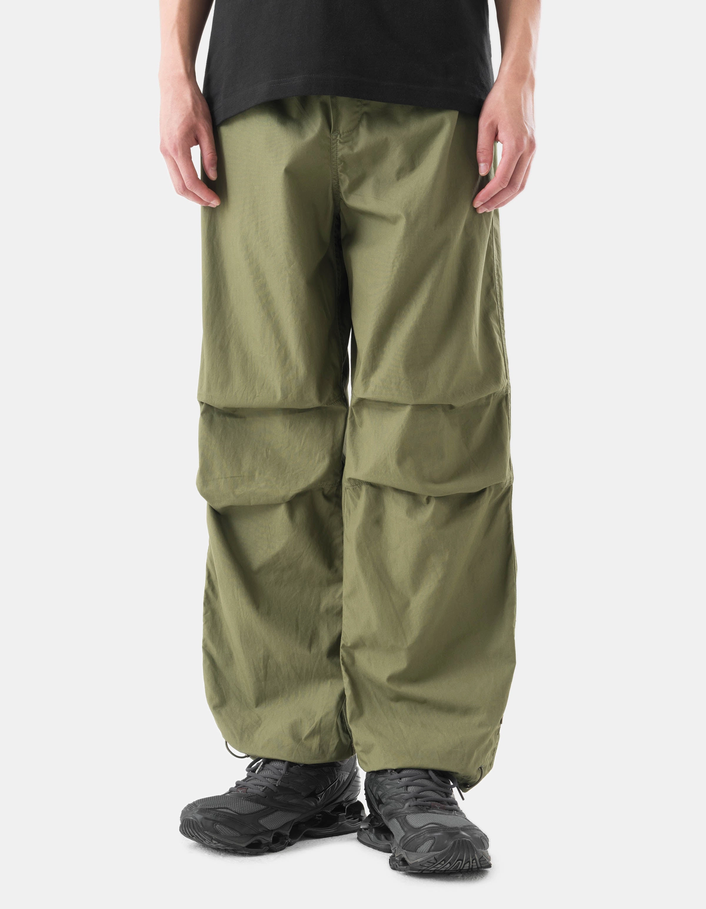 6237 Sashiko Bonsai Track Pants Olive OG-107F Decorative stitching Stretch Movement