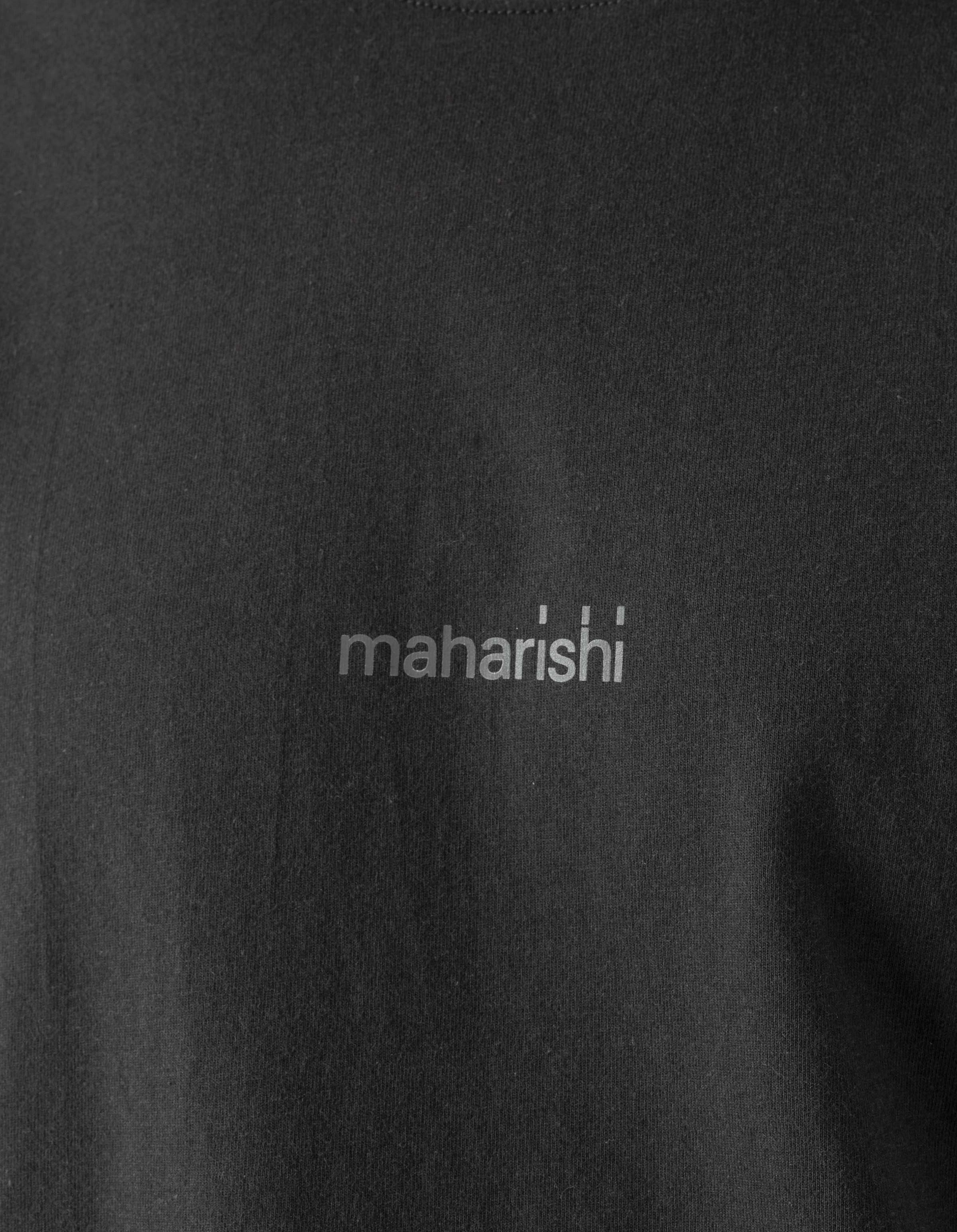 6244 Maharishi Reflective S/S T-Shirt Black Garment Washed Finish