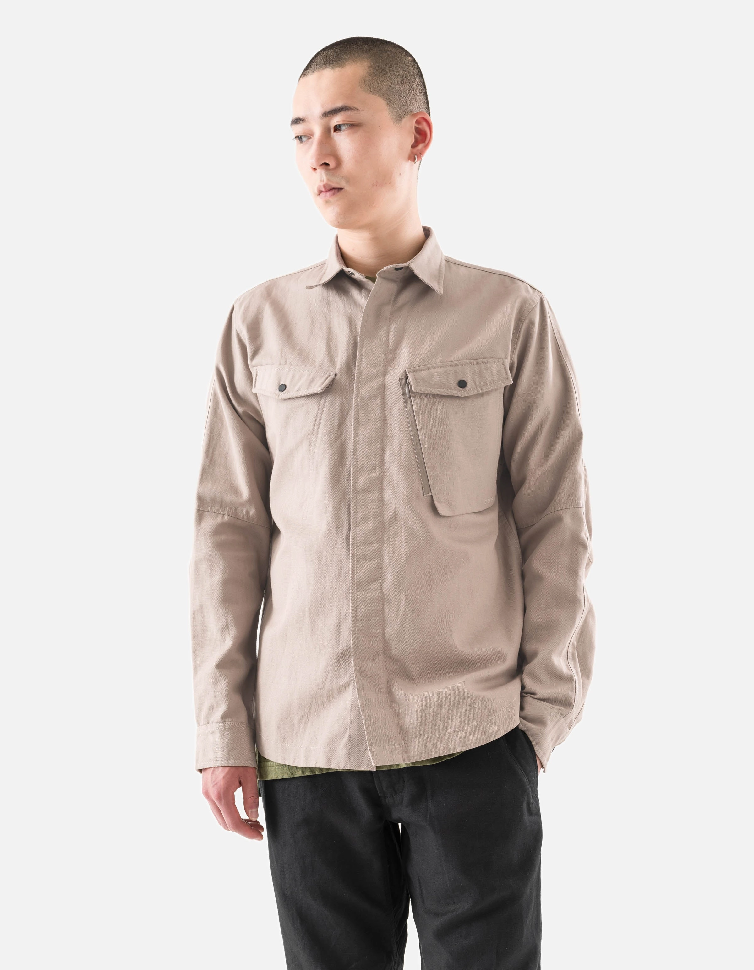 7028 Hemp Custom Shirt Taupe Wedding guest Chilly Weather Wear