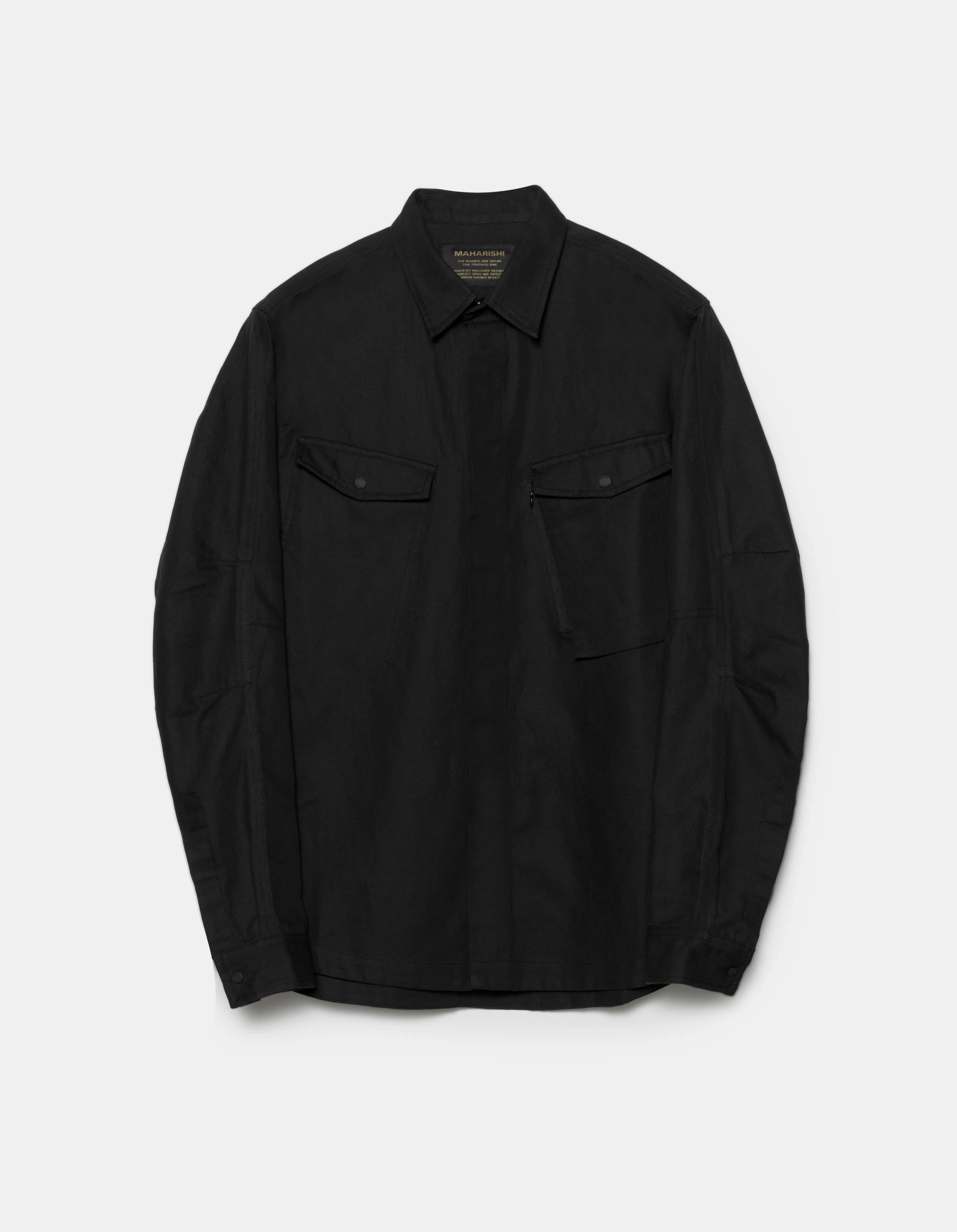 7028 MILTYPE Organic Custom Shirt Black Loose style Cozy Layer