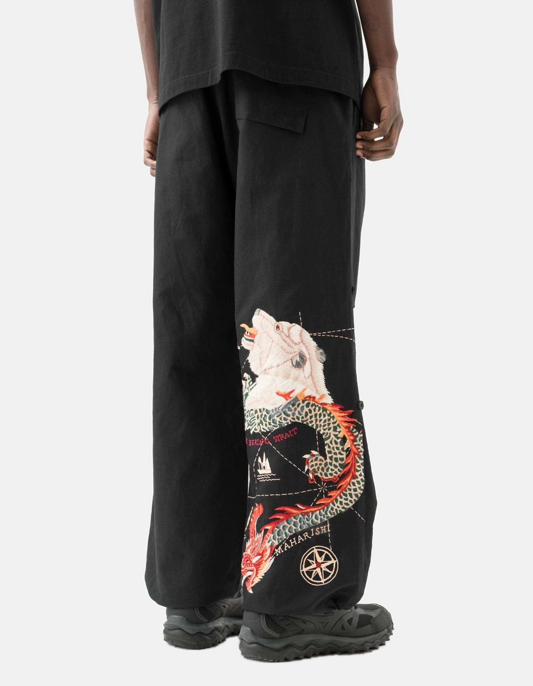 7087 The Bering Strait Embroidered Loose Snopants? Black AntiStaticTreatment