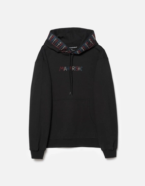Classic Hoodie 7095 Alaskan Hilltribe Embroidered Hooded Sweat Black