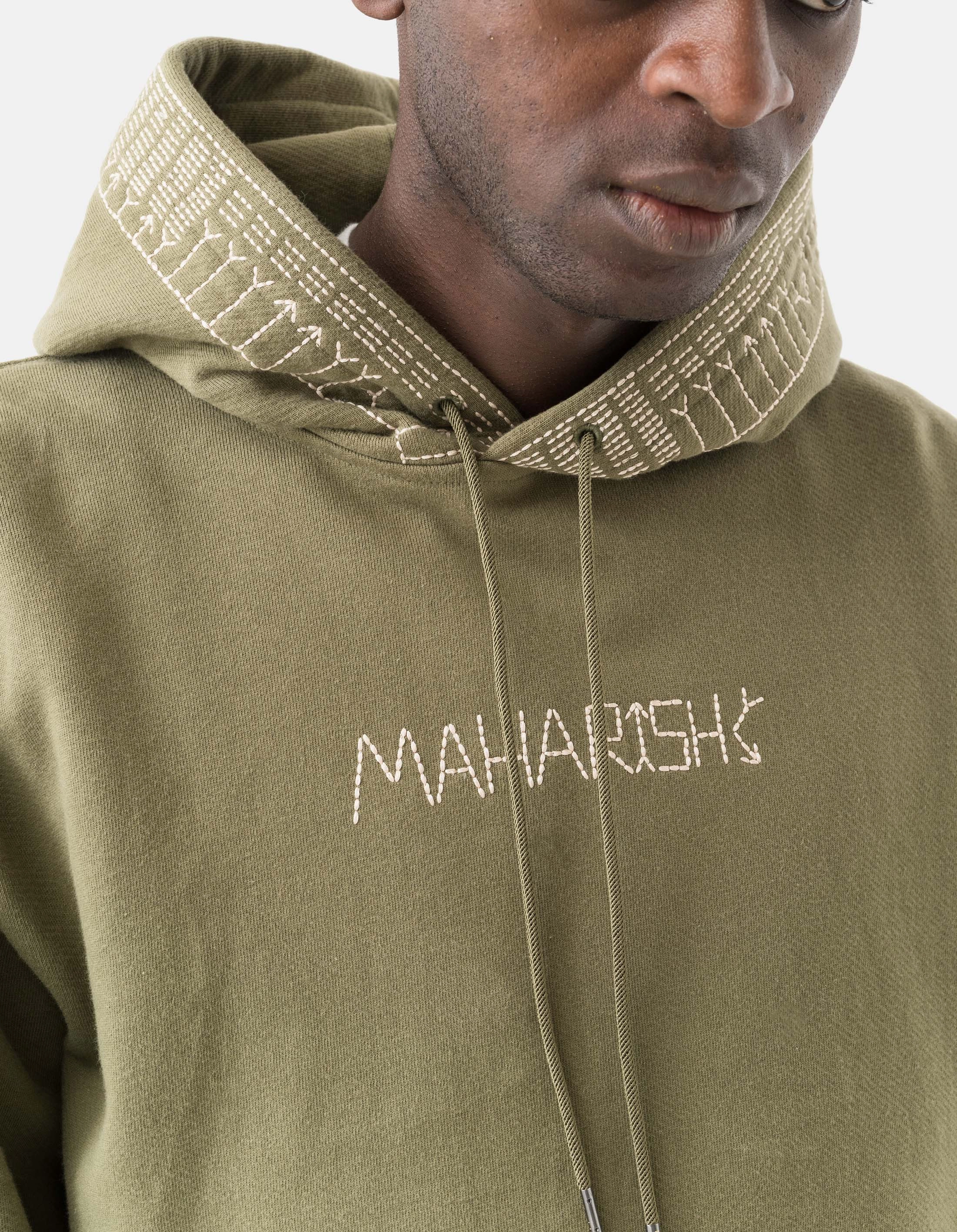 7095 Alaskan Hilltribe Embroidered Hooded Sweat Olive OG-107F Comfy Hoodies Layered Wear