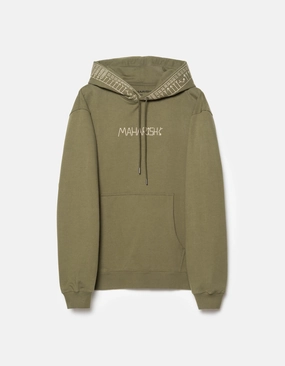 7095 Alaskan Hilltribe Embroidered Hooded Sweat Olive OG-107F Relaxed Fashion