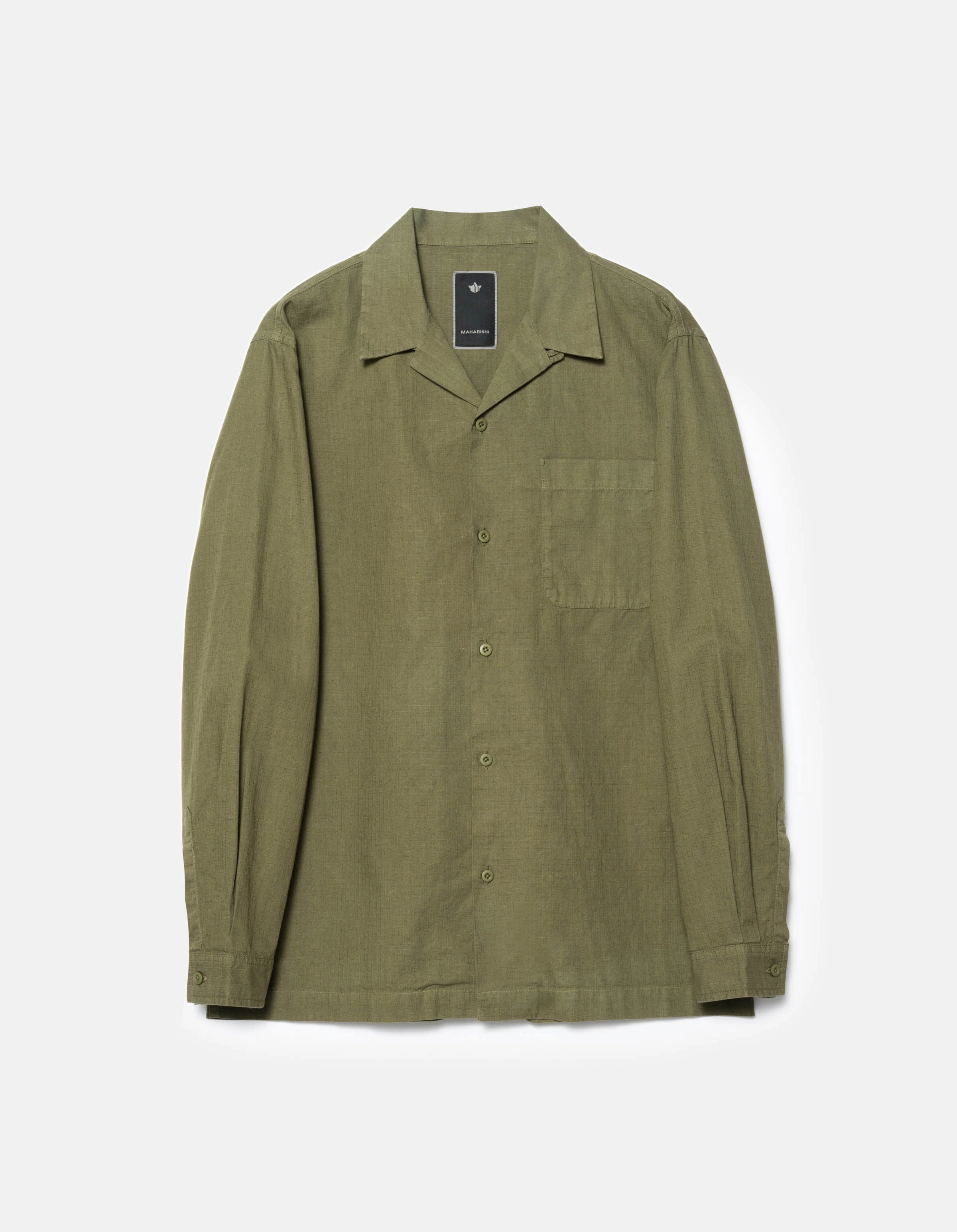 7101 L/S Camp Collar Shirt Olive OG-107F Gym Companion