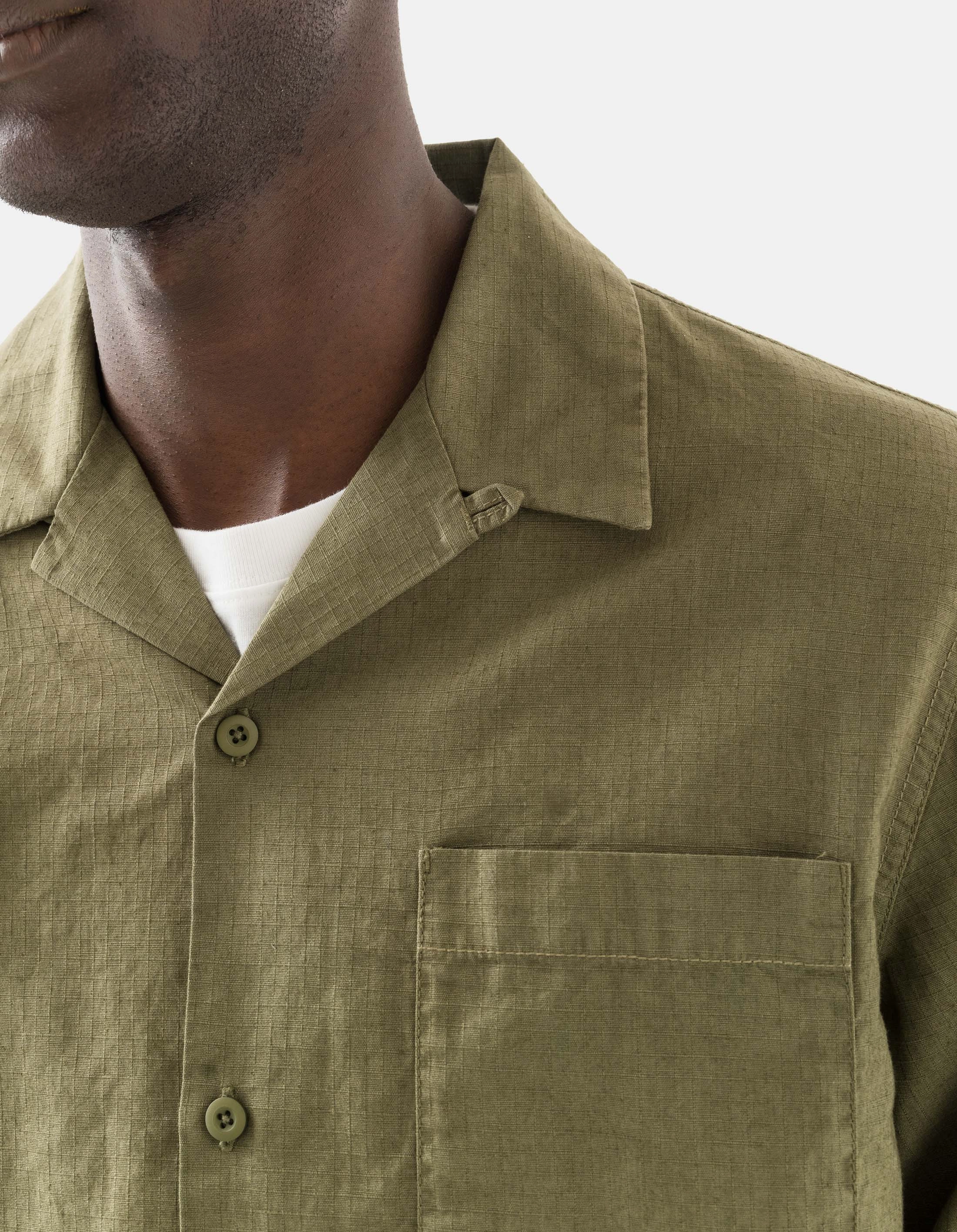7101 L/S Camp Collar Shirt Olive OG-107F Coastal Vibes