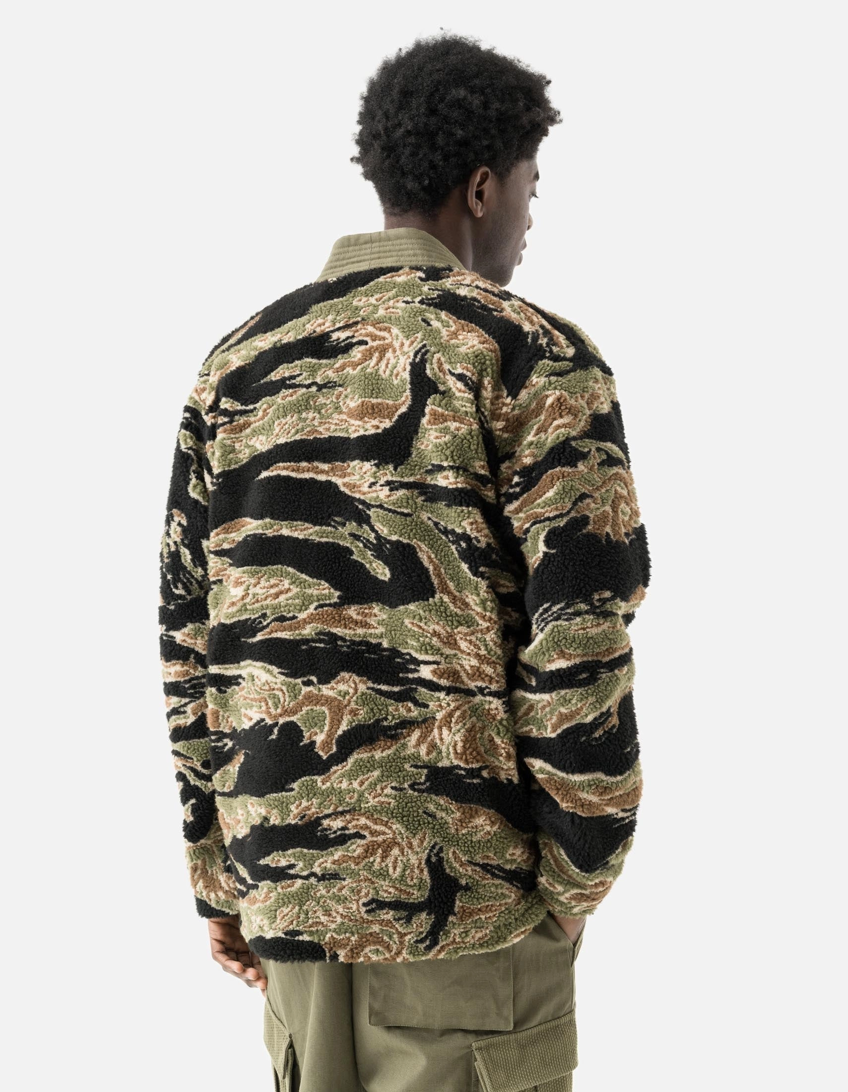 7144 Bonsai Tigerstripe Fleece Kimono Mint Gold Modular Attachment System Windproof Inner Layer