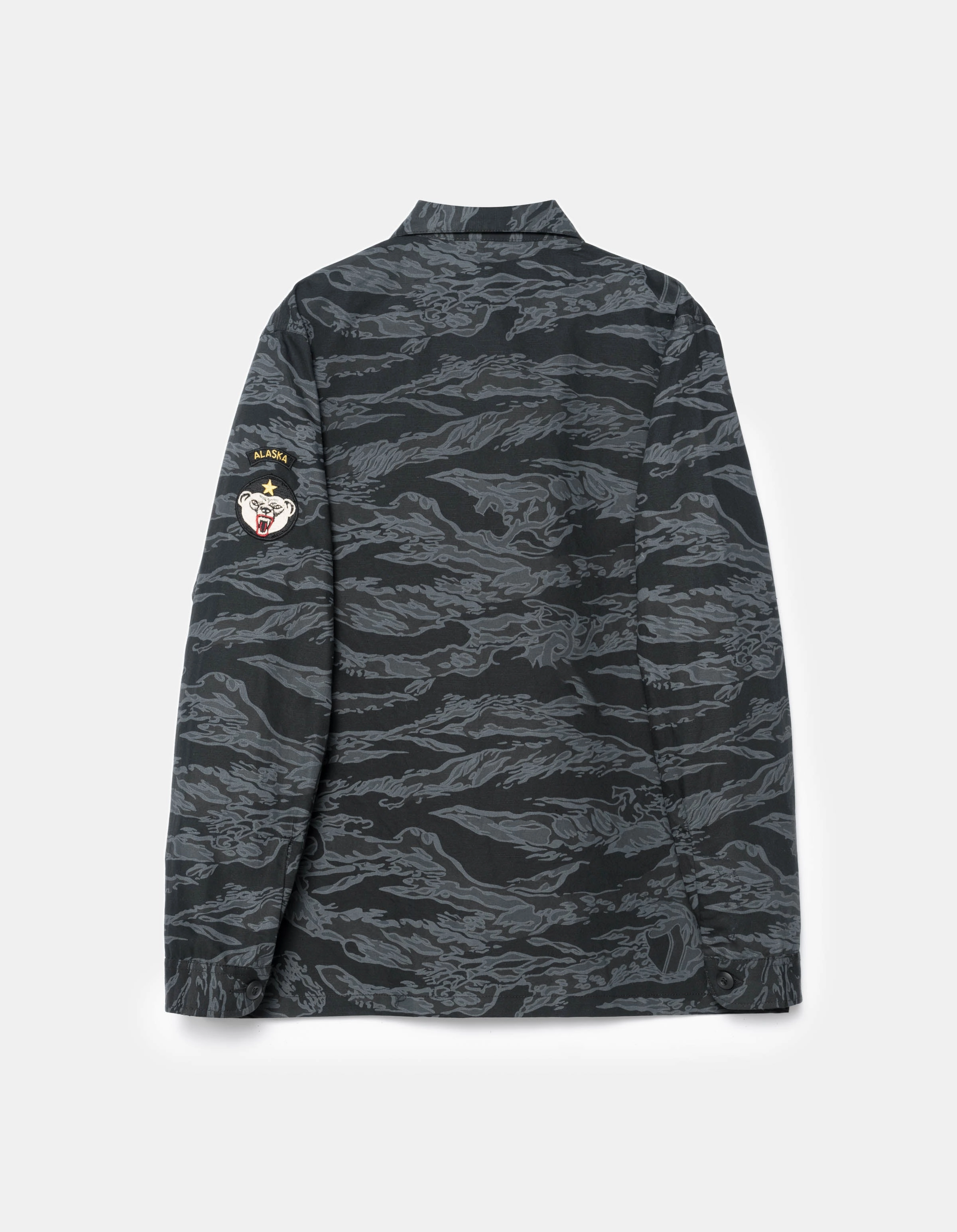 7147 Bonsai Tigerstripe L/S Utility Shirt Subdued Night Polka Dot